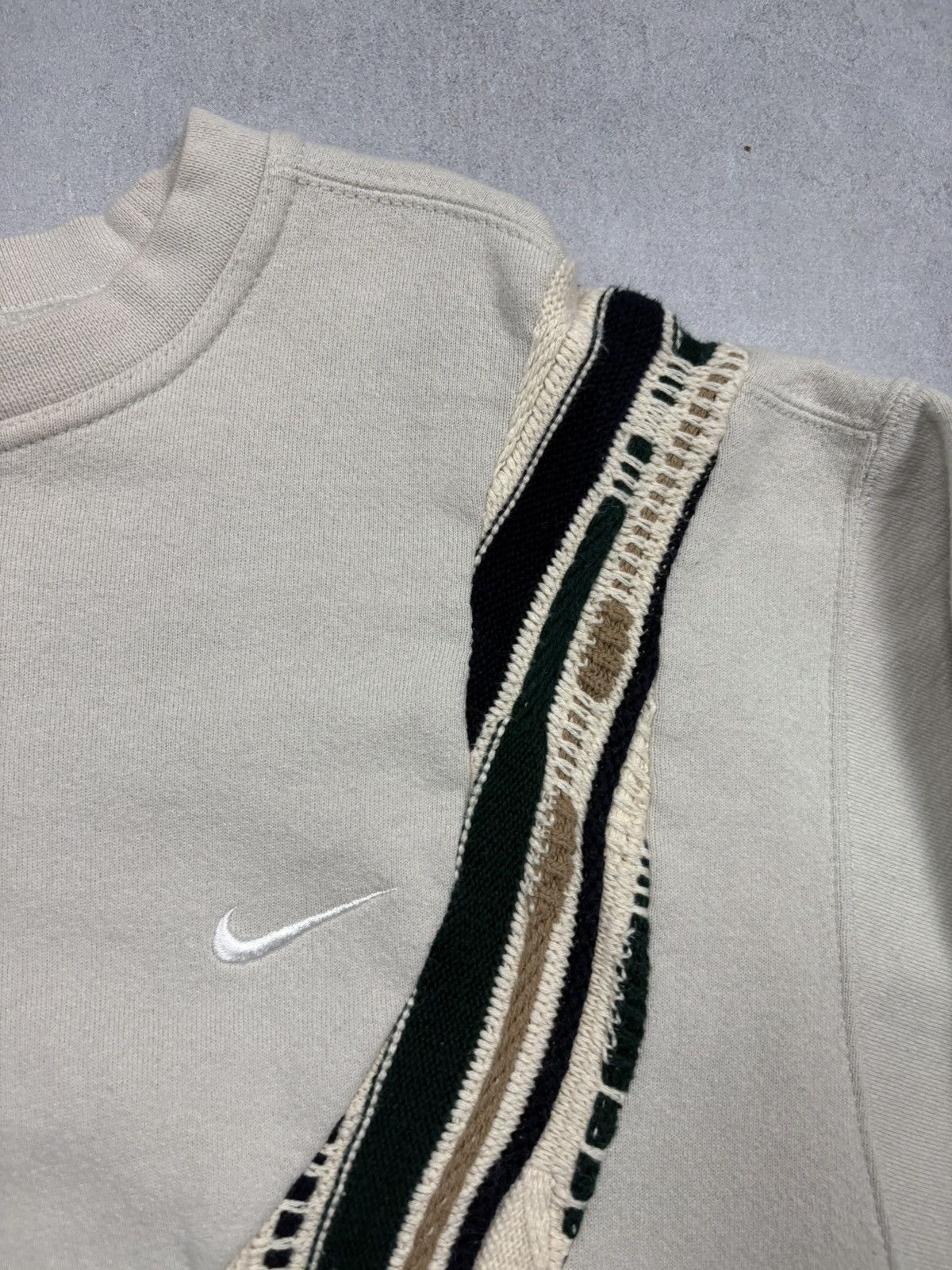 Nike Vintage Reworked Nike Sweatshirt Knit Insert Y2K 90s Coogi Size US M / EU 48-50 / 2 - 6 Thumbnail
