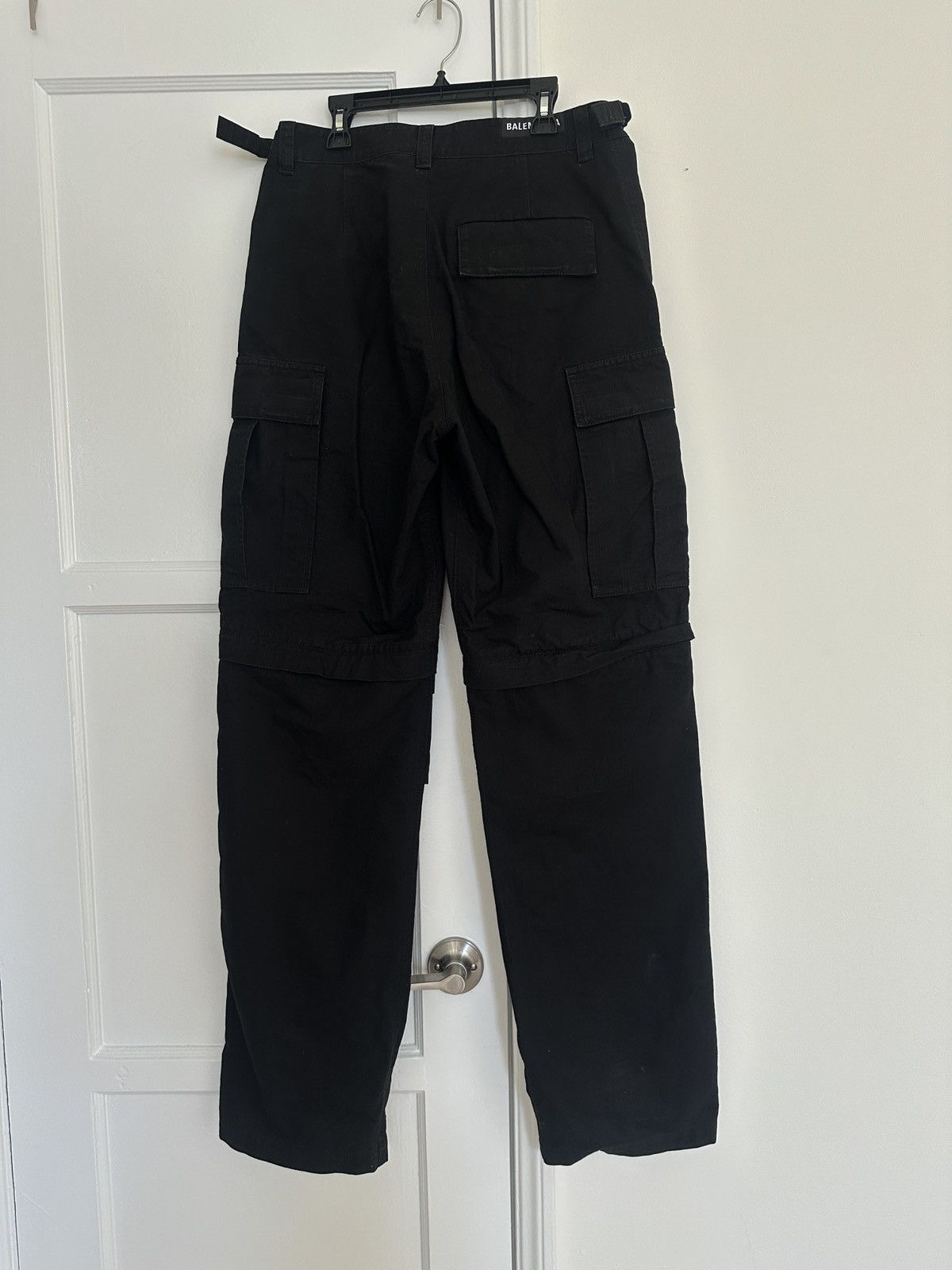 Balenciaga Balenciaga Cotton Ripstop Convertible Cargo Pants in Black Size US 26 / EU 42 - 3 Thumbnail