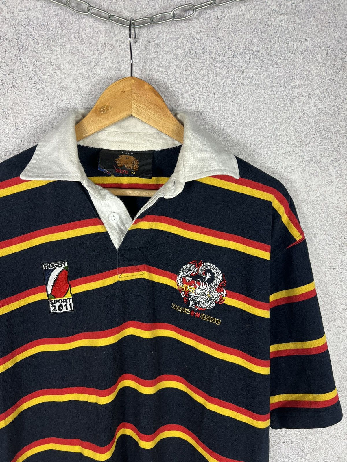 Vintage Rare Vintage Hong Kong Team Rugby Shirt Jersey Size US M / EU 48-50 / 2 - 2 Thumbnail