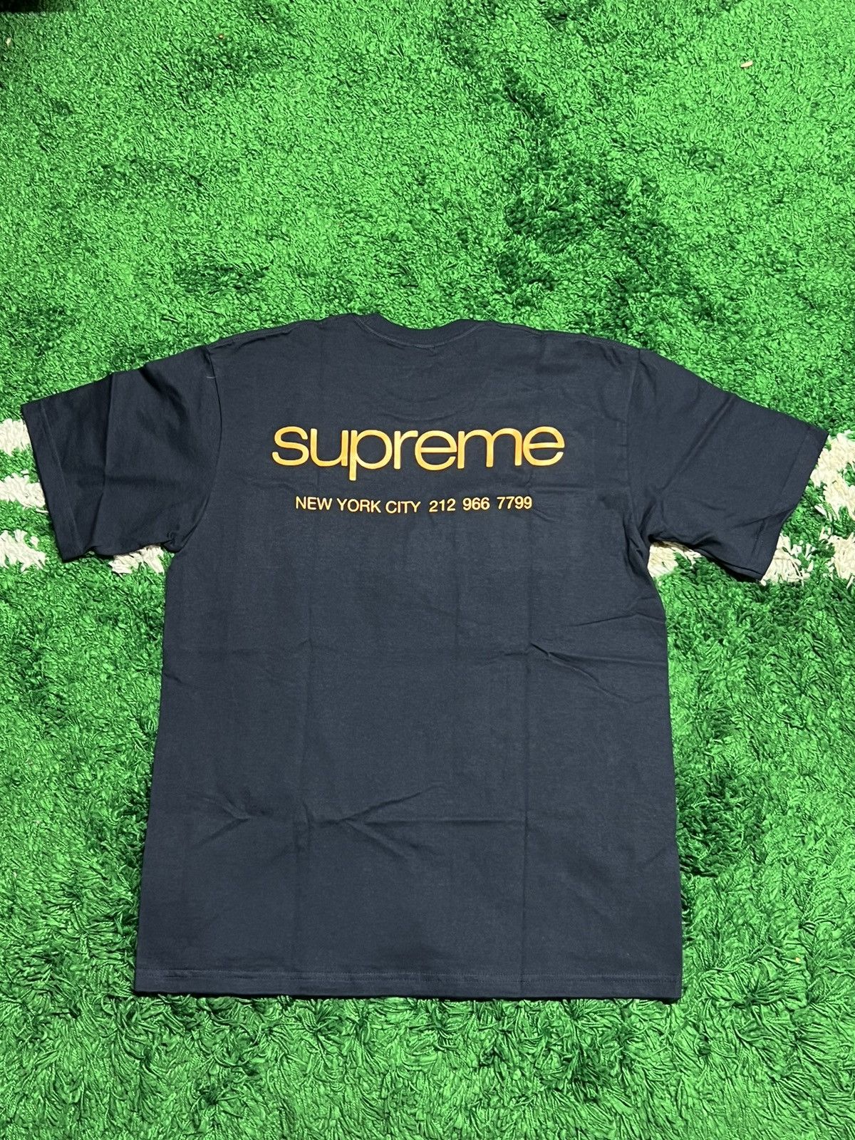 image of Supreme Nyc Tee Navy, Men's (Size Small)