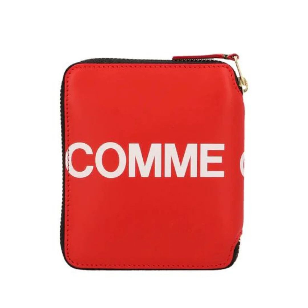Comme des Garcons Comme des Garçons Huge Logo Zip Around Wallet in Red Size ONE SIZE - 3 Thumbnail