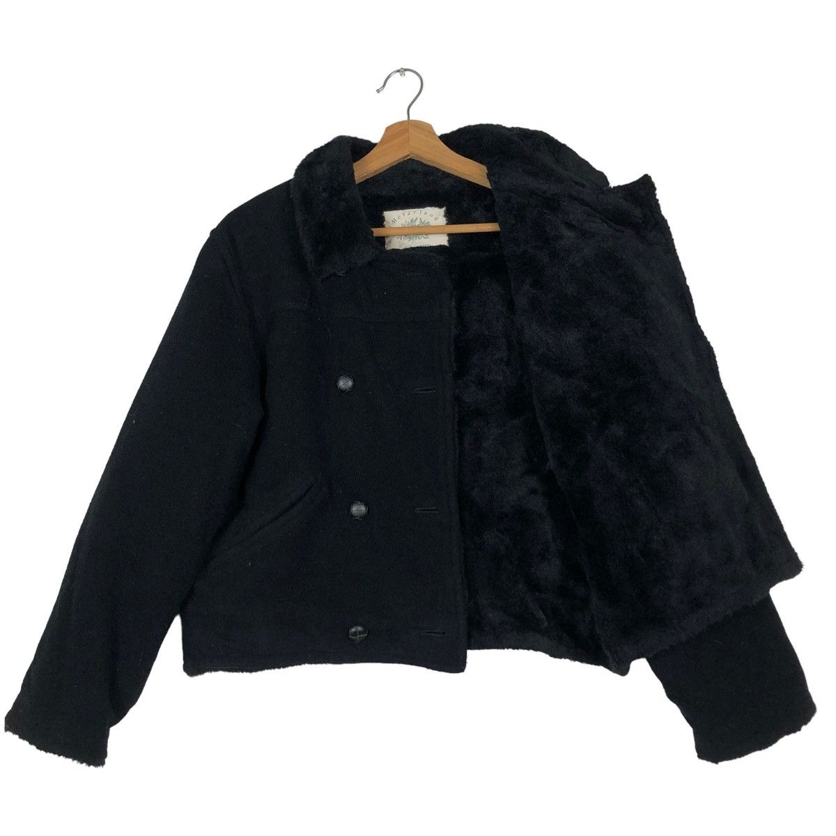 If Six Was Nine 🔥VINTAGE CROPPED WOOL BIKER JACKET LIBERTA JAPAN MINK FUR Size US M / EU 48-50 / 2 - 11 Thumbnail