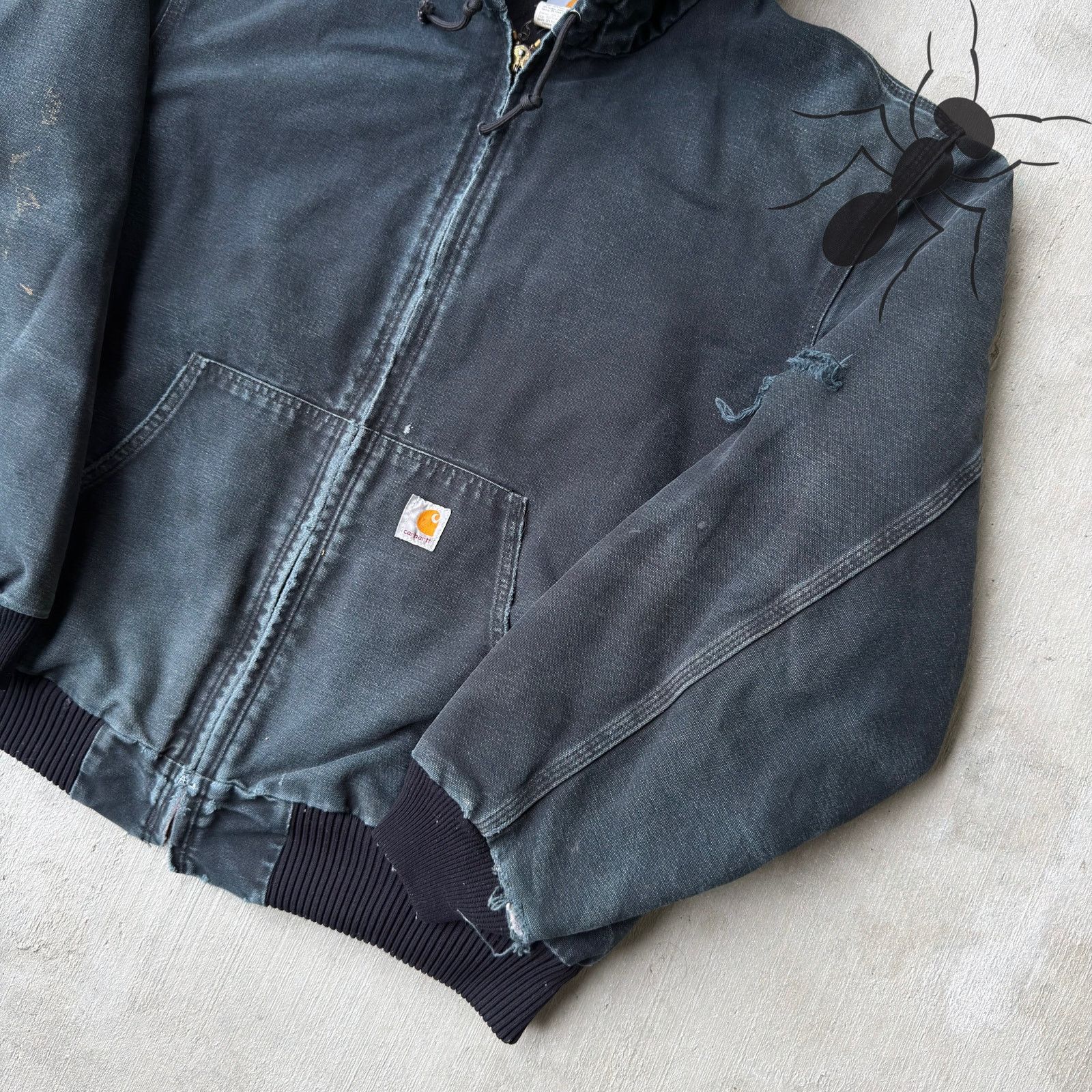 Carhartt × Vintage Carhartt J140 black hooded work wear jacket Size US XL / EU 56 / 4 - 4 Thumbnail