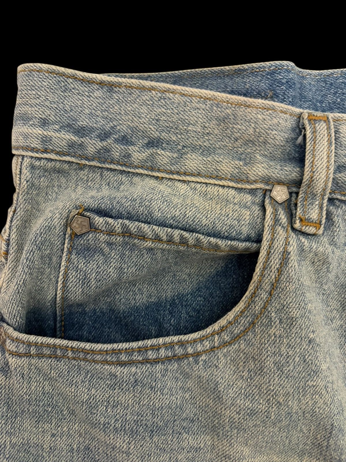 Tribal Streetwear Y2K 🔥 TRIBAL FADE BLUE WASHED BAGGY LOOSE DENIM JEANS Size US 38 / EU 54 - 5 Thumbnail