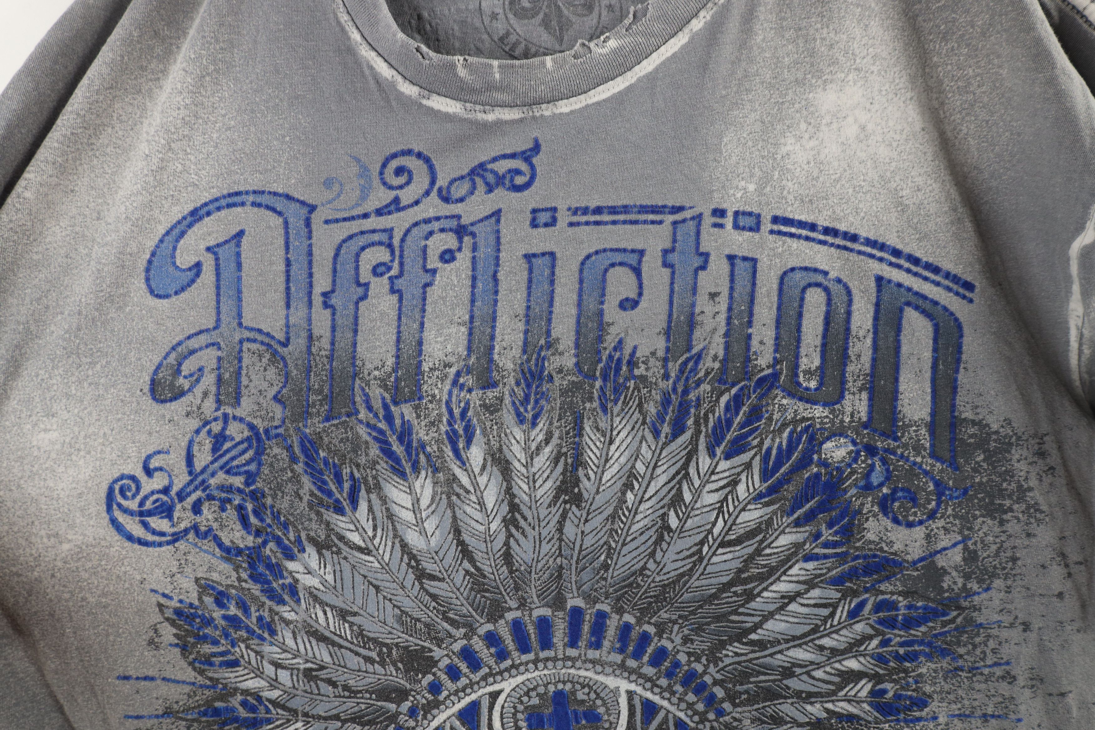 Affliction × Vintage Vintage Affliction Cross Bones UFC MMA Fighting T-Shirt USA Size US XXL / EU 58 / 5 - 9 Thumbnail