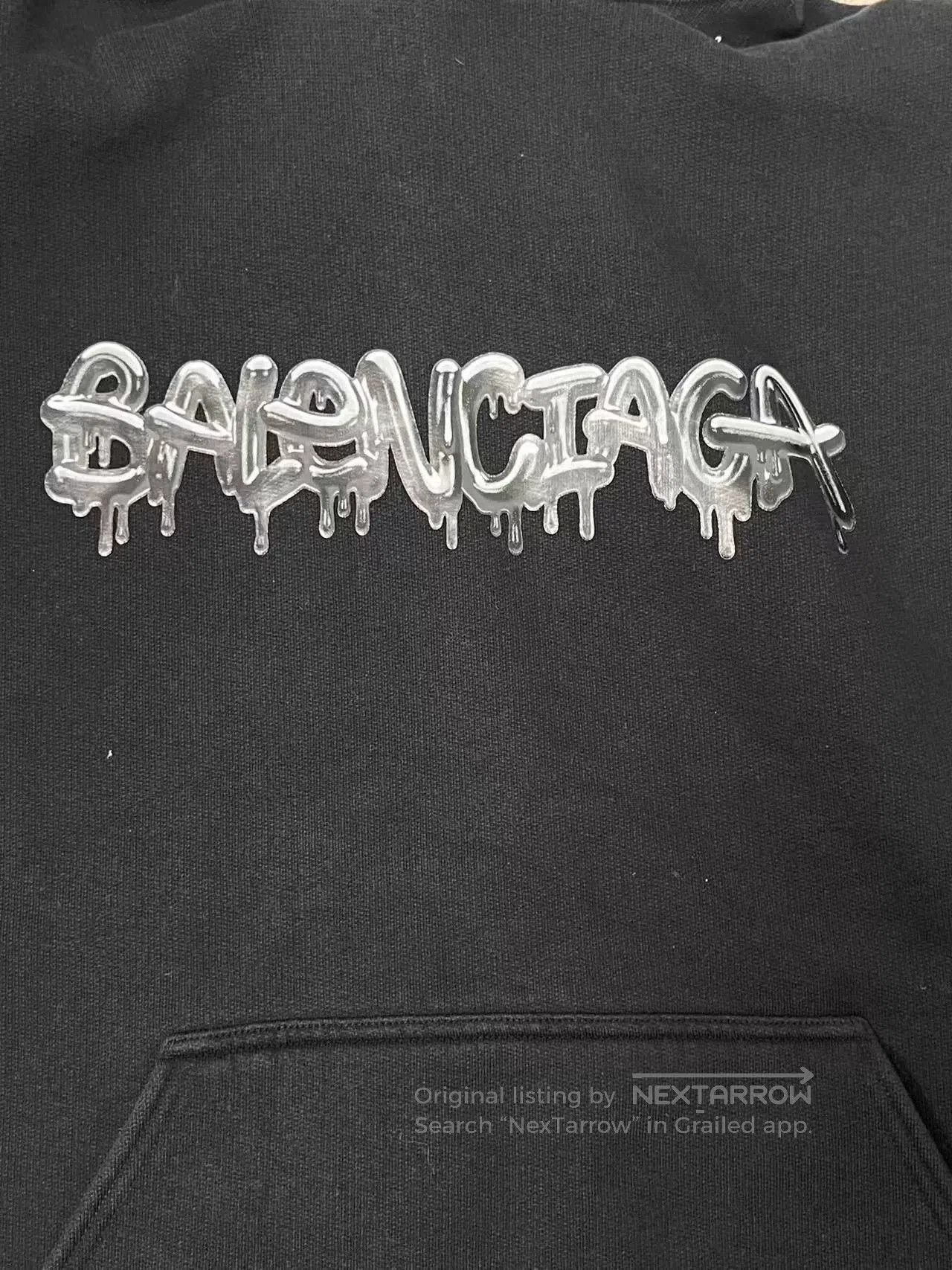 Balenciaga balenciaga black oversized hooded sweatshirt. Size US L / EU 52-54 / 3 - 3 Thumbnail