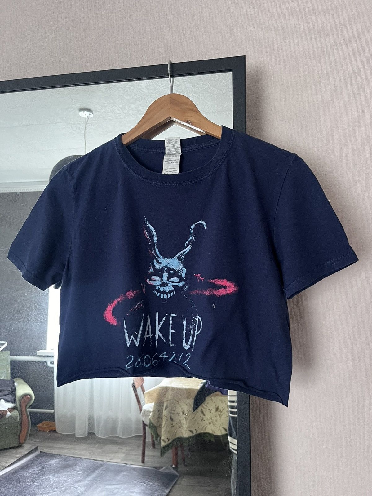 Vintage Donnie Darko 28.06.42.12 vintage crop t shirt Size S / US 4 / IT 40 - 1 Thumbnail
