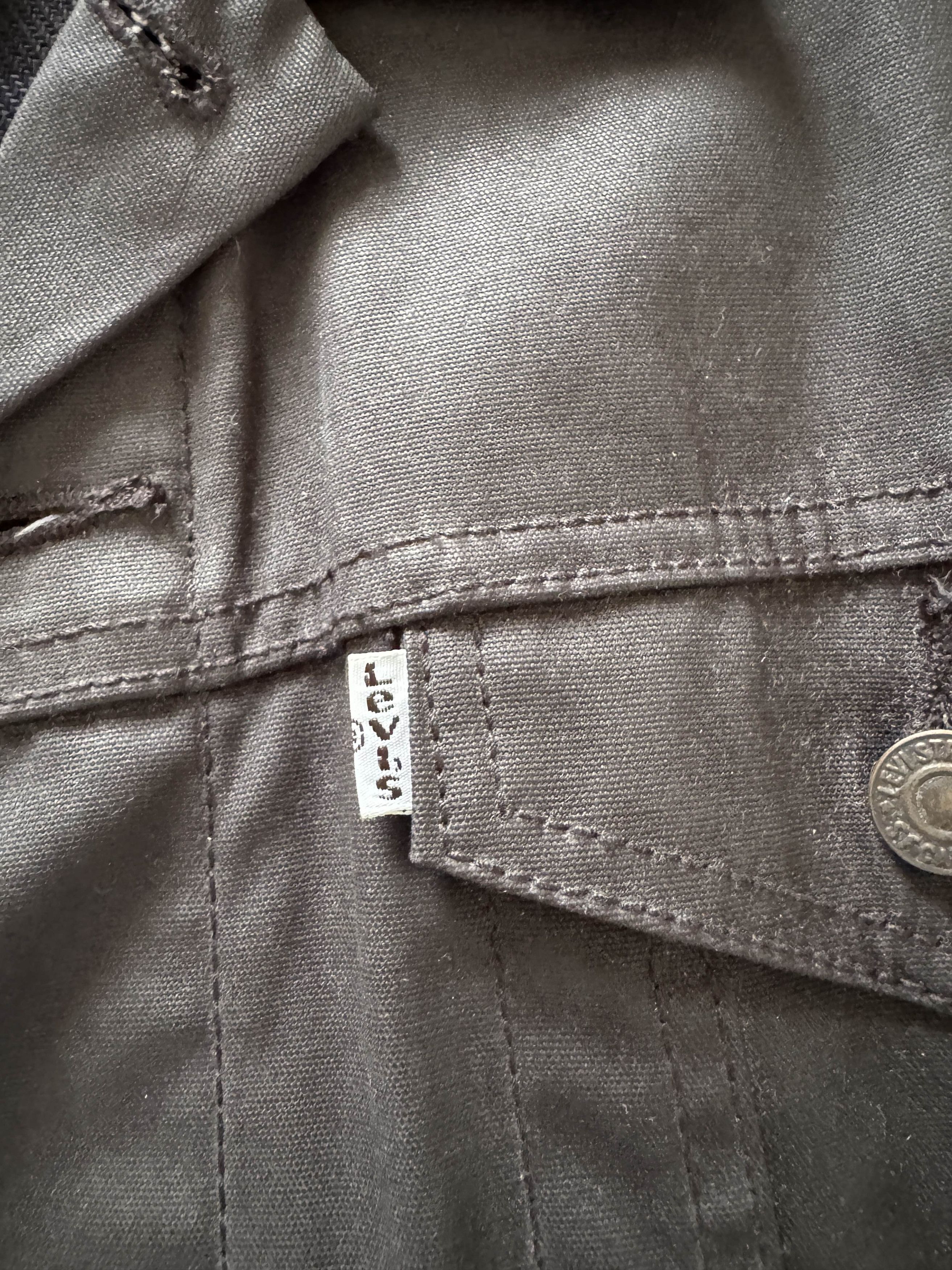 Levi's Levi's Black Waxed Denim Jacket Size US XXL / EU 58 / 5 - 4 Thumbnail