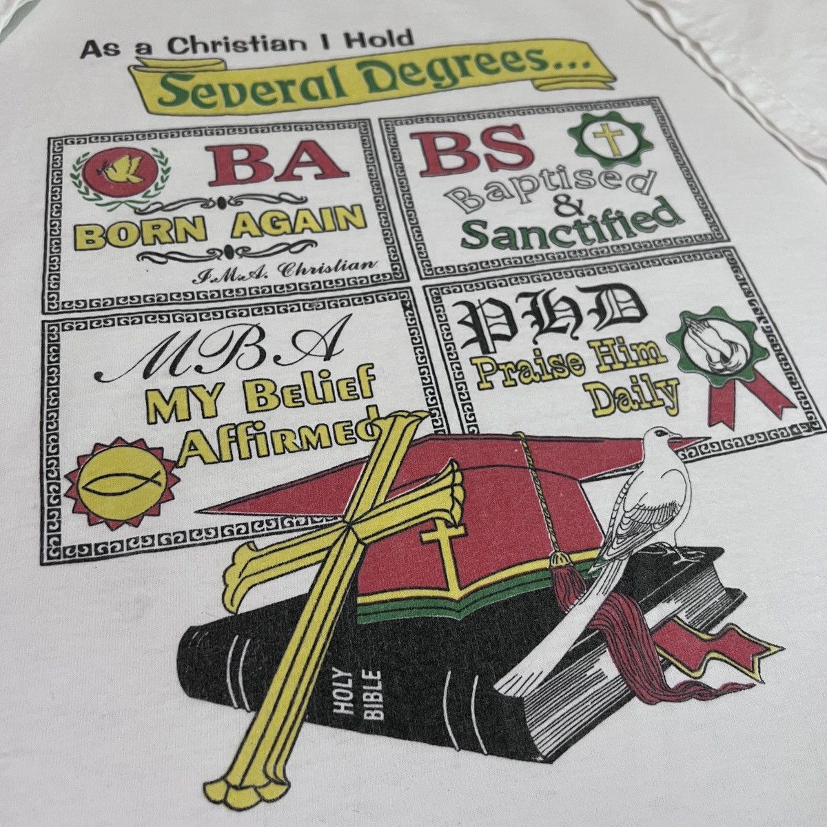 Other Vintage Several Degrees Jesus God Holy Bible Promo Tee XL Size US XL / EU 56 / 4 - 3 Thumbnail