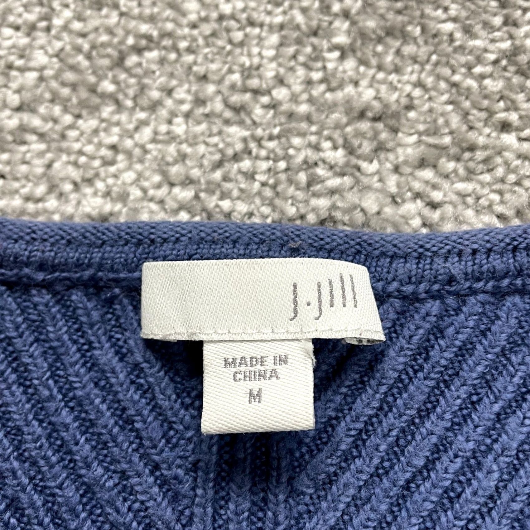 J. Jill J.Jill Pullover Sweater Womens M Blue V-neck Relaxed Soft Stretch Casual Size M / US 6-8 / IT 42-44 - 5 Thumbnail