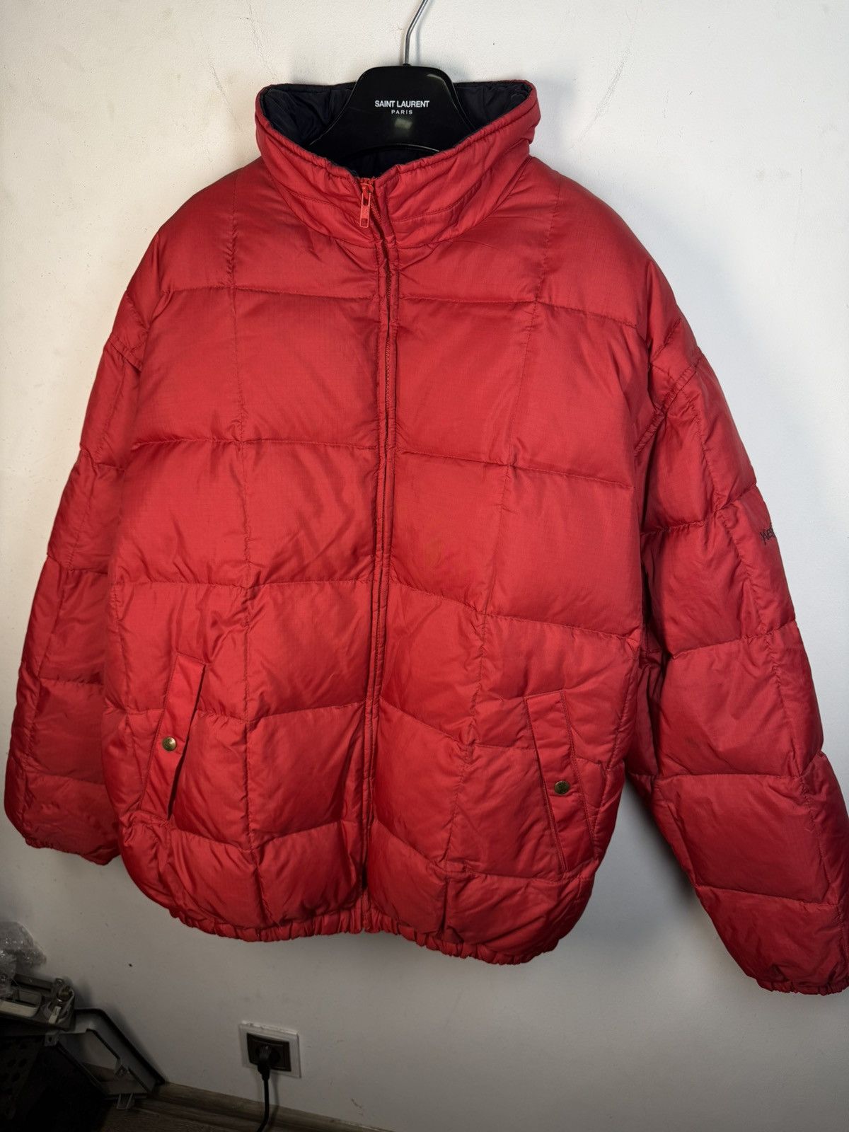 Yves Saint Laurent Winter YSL Down Jacket Puffer Red Bomber Heavy Coat Size US XL / EU 56 / 4 - 10 Thumbnail