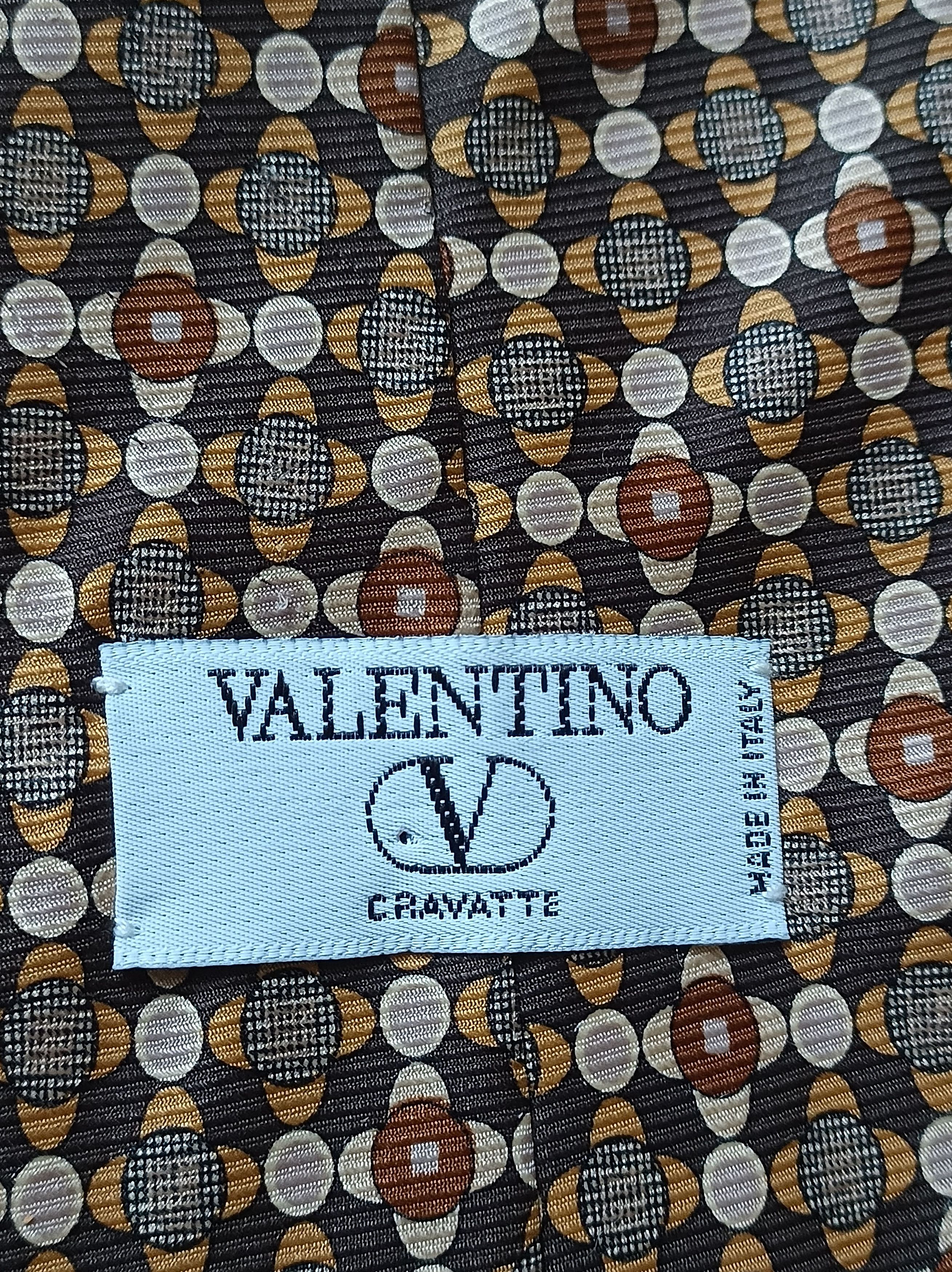 Valentino VALENTINO Cravatte Abstract Print Silk Mens Tie Size ONE SIZE - 5 Thumbnail