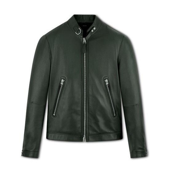 image of Tom Ford O1Loc1C0124 Tfl922 Leather Jacket In Green, Men's (Size Large)