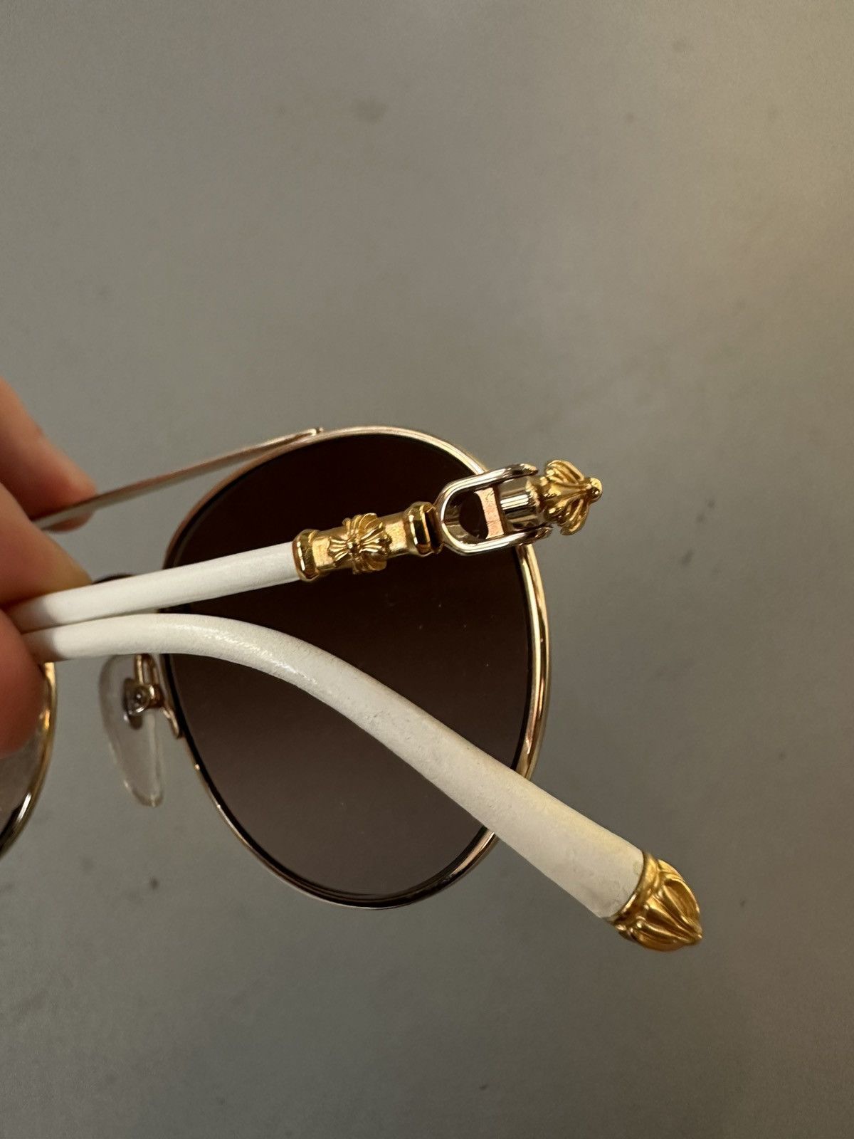 Chrome Hearts Chrome Hearts sunglasses bubba white gold Size ONE SIZE - 8 Thumbnail