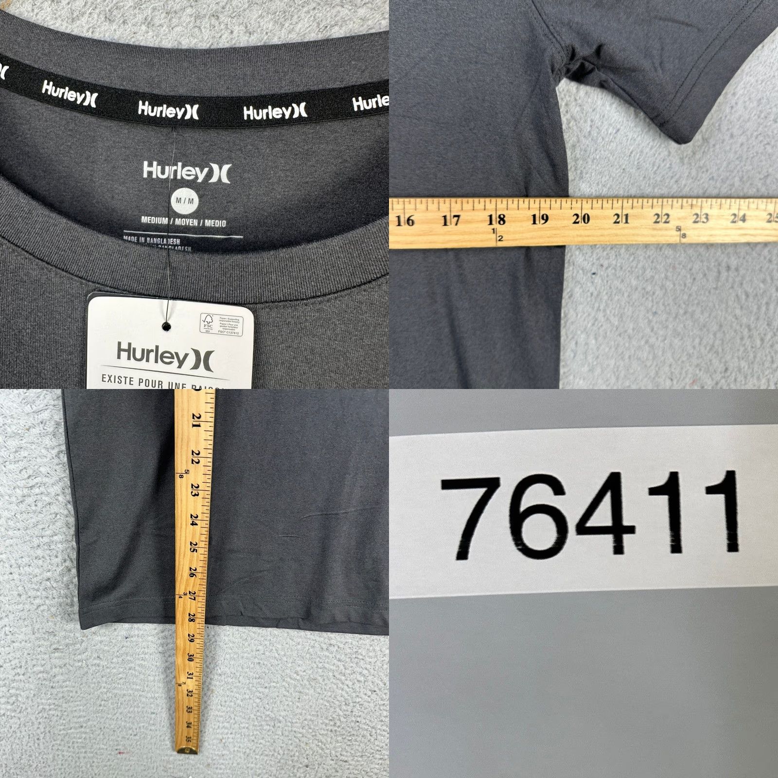 Hurley Hurley Mens T-Shirt Medium Black Exist Breathe Raglan Tee Stretch Wicking NEW Size US M / EU 48-50 / 2 - 8 Thumbnail