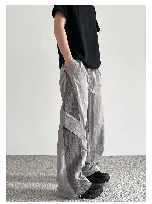 Japanese Brand Midori x Kanno Gray Baggy Striped Sweatpants Size US 32 / EU 48 - 2 Thumbnail