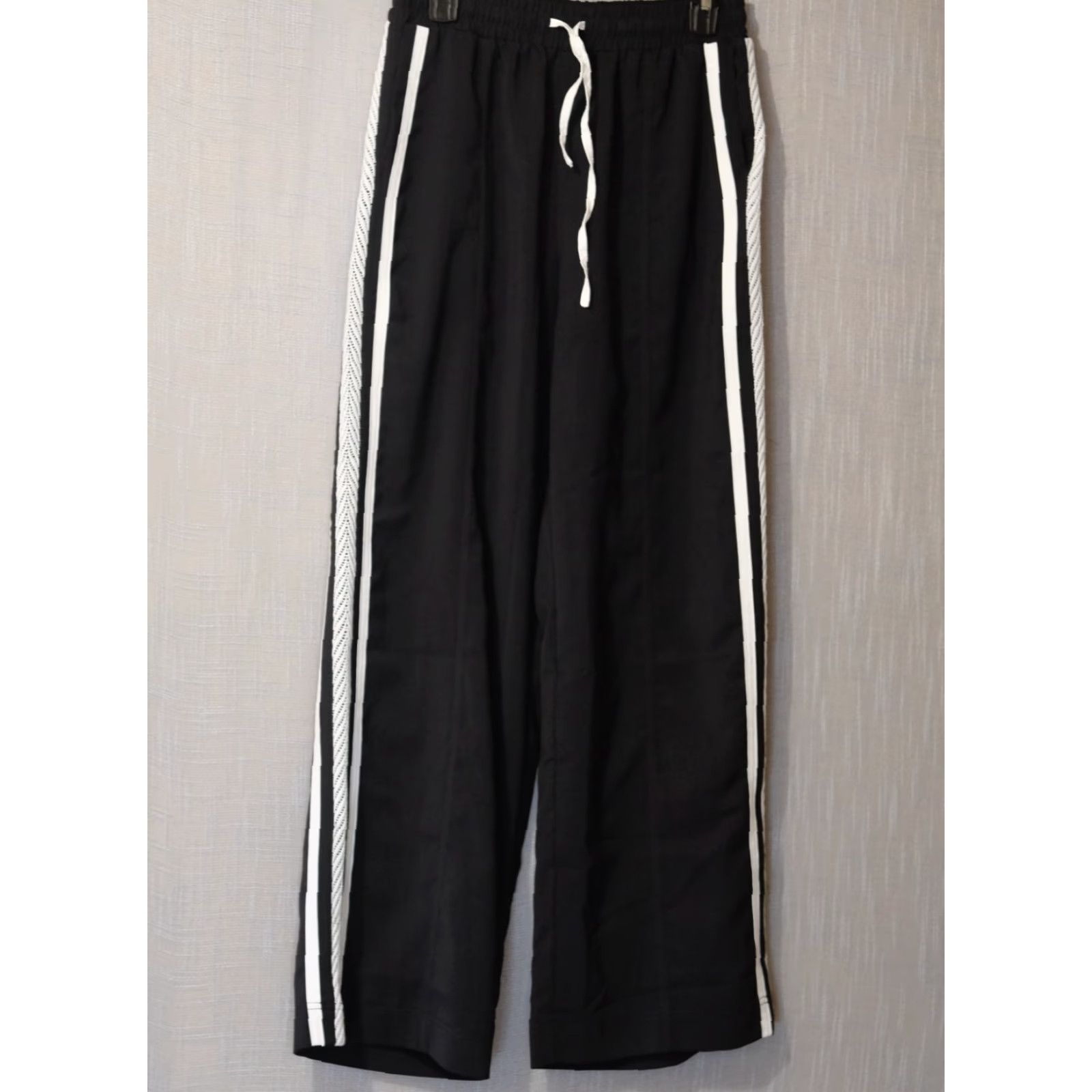 Vintage Nwot! ee:some Tracks Pants Black/White Drawstring Wide-Leg Women's S #A2-15 Size 28" / US 6 / IT 42 - 2 Thumbnail