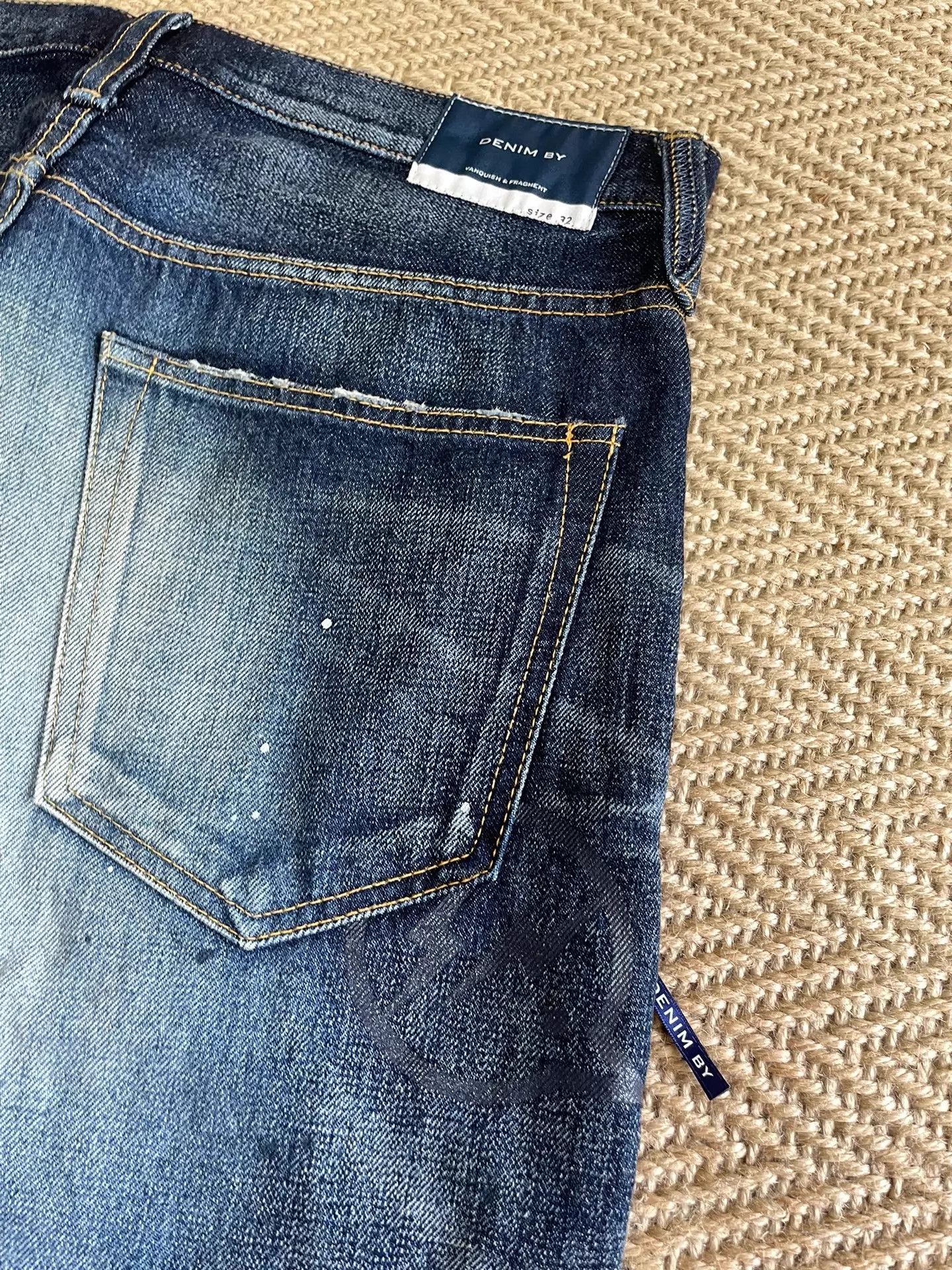 Fragment Design FRAGMENT x VANQUISH 9 Jeans Yellow Wash Distress Splatter Size US 32 / EU 48 - 7 Thumbnail