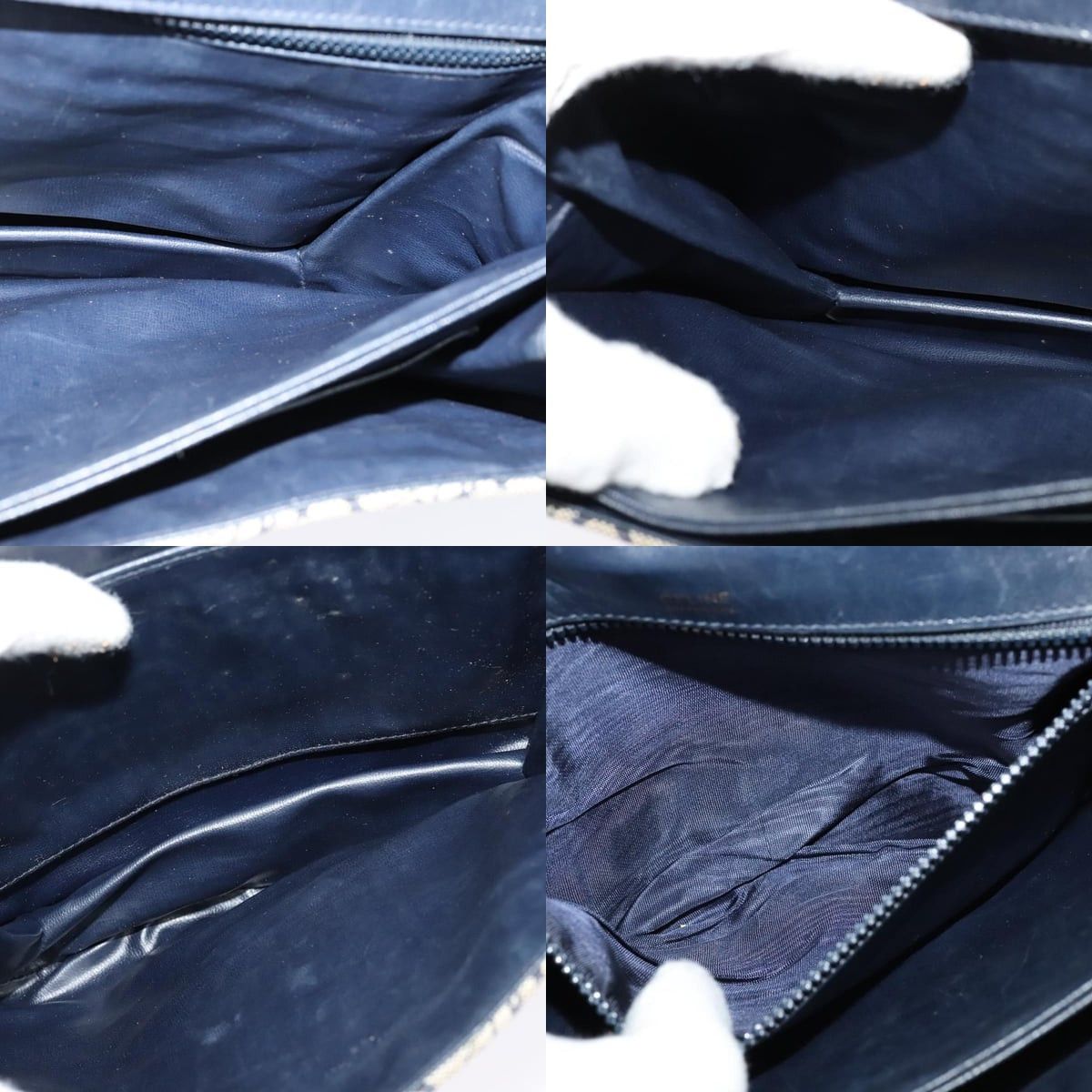 Celine CELINE C Sulky Shoulder Bag Canvas Navy Gold Size ONE SIZE - 12 Thumbnail