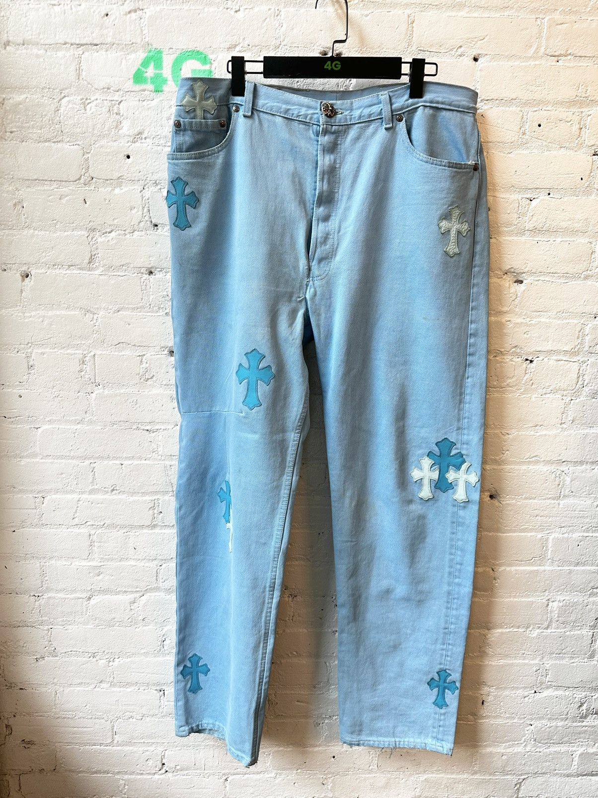 Chrome Hearts × Drake × Levi's DRAKE PERSONAL CHROME HEARTS CROSS PATCH JEANS Size US 40 / EU 56 - 2 Thumbnail