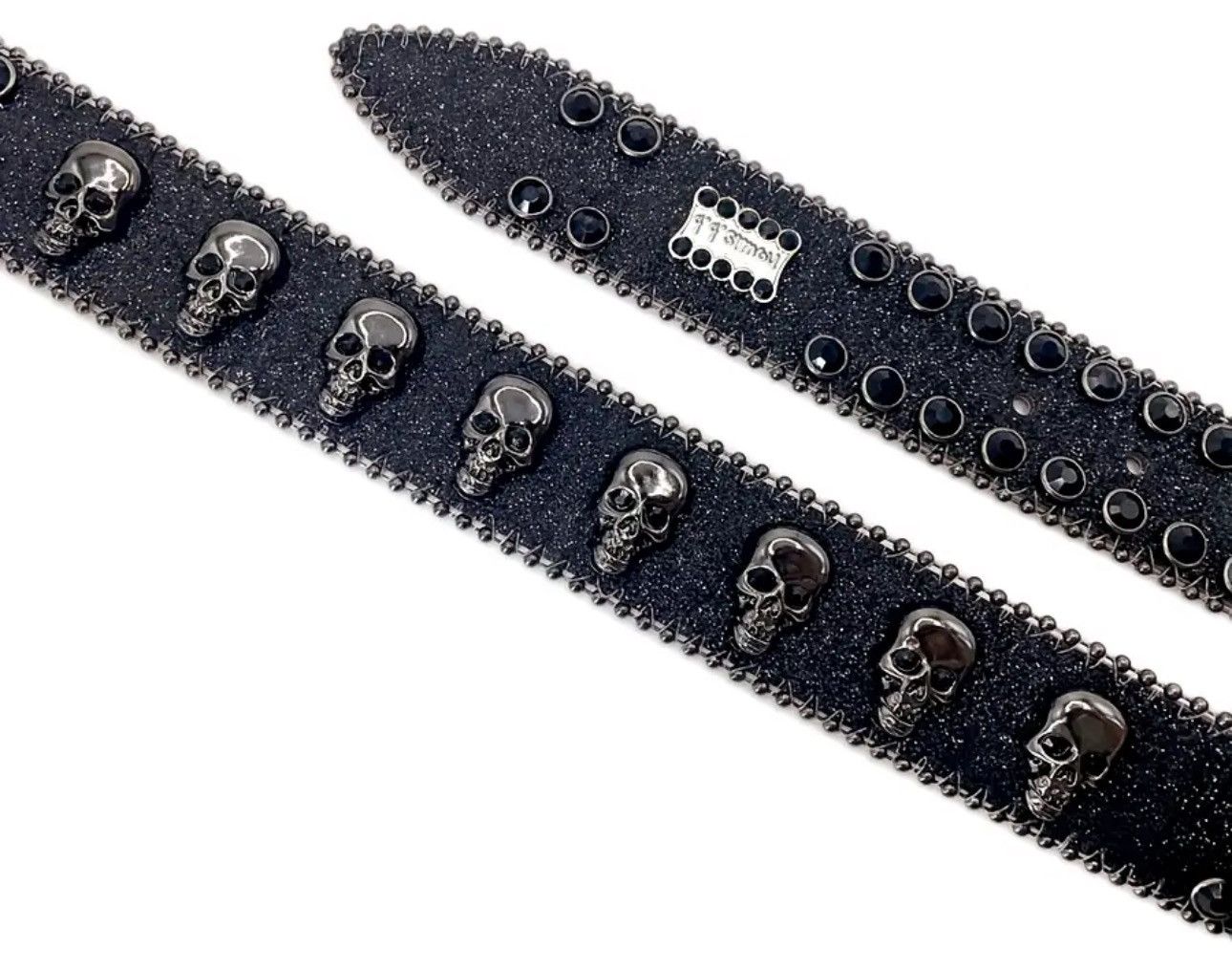 Leather Y2K Rhinestones Skull PU Leather Belt Size ONE SIZE - 4 Thumbnail