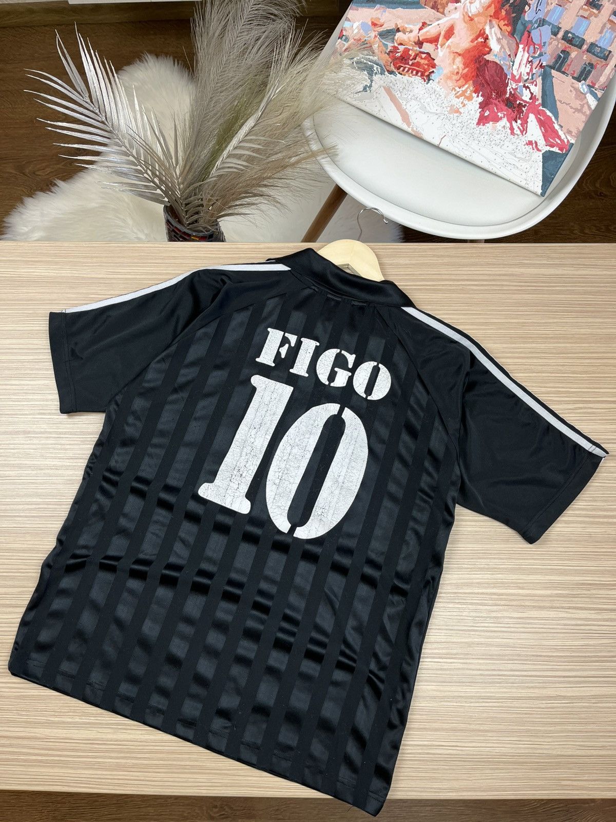Vintage 2002/03 Adidas Real Madrid Luis Figo #10 Away Soccer Jersey Size US M / EU 48-50 / 2 - 6 Thumbnail