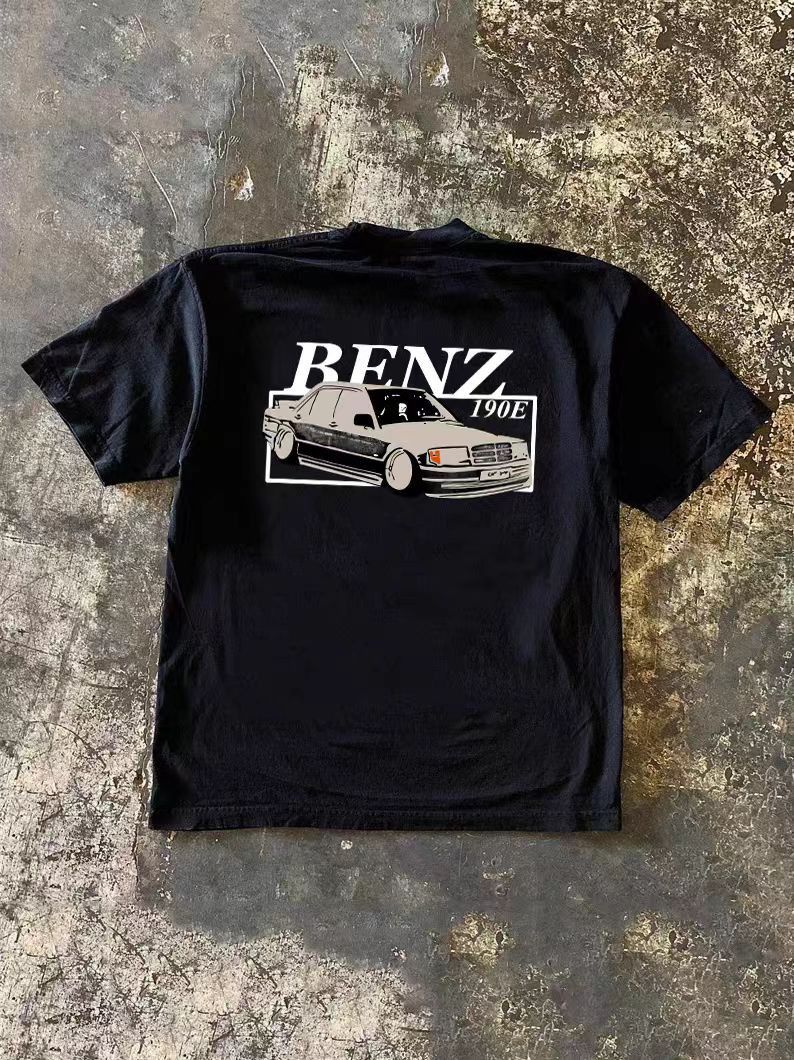 Japanese Brand × Vintage Black casual retro car print cotton t-shirt Size US M / EU 48-50 / 2 - 1 Thumbnail