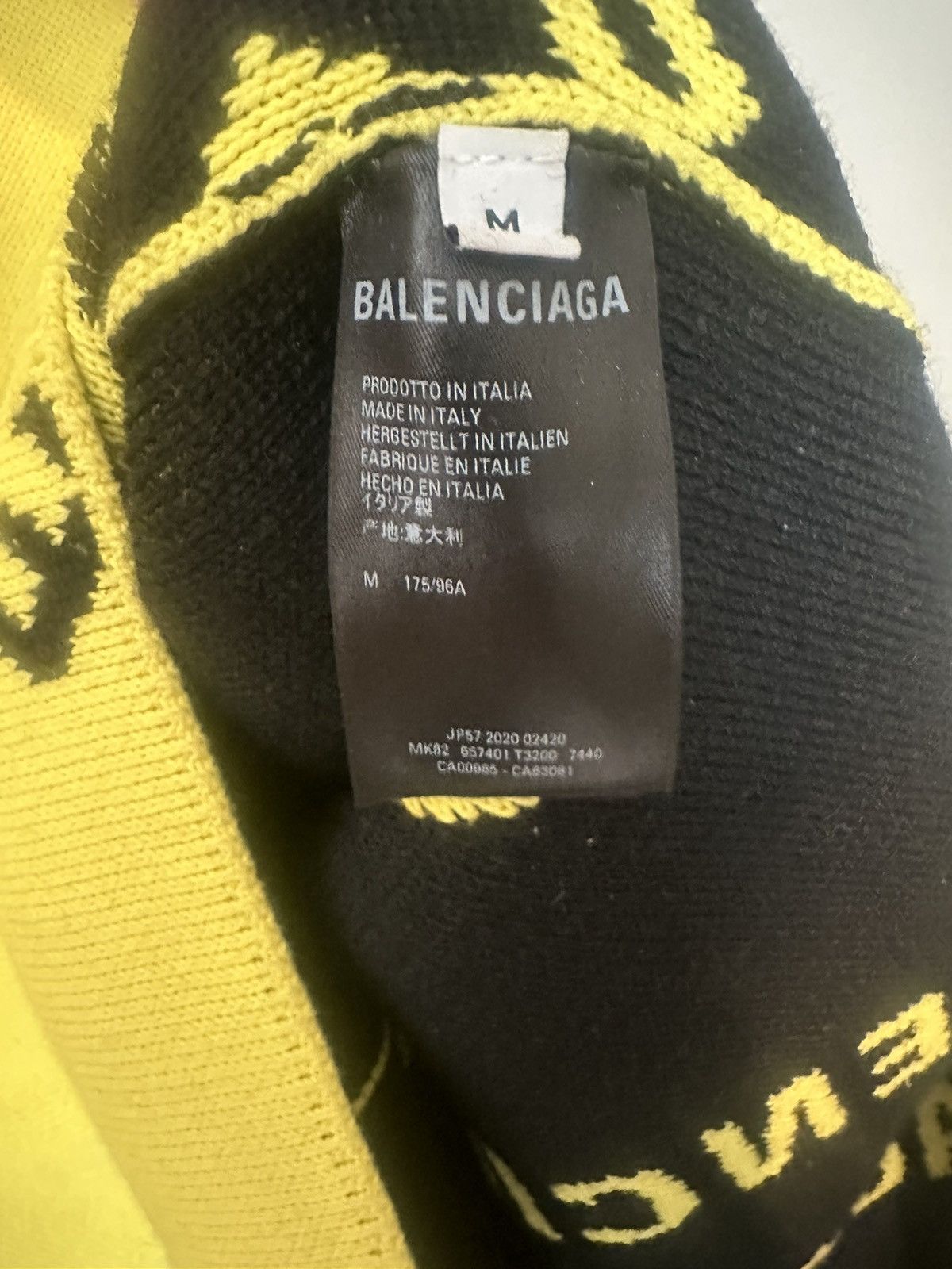 Balenciaga Balenciaga Logo Intarsia Oversize Crewneck Sweater Size US M / EU 48-50 / 2 - 4 Thumbnail