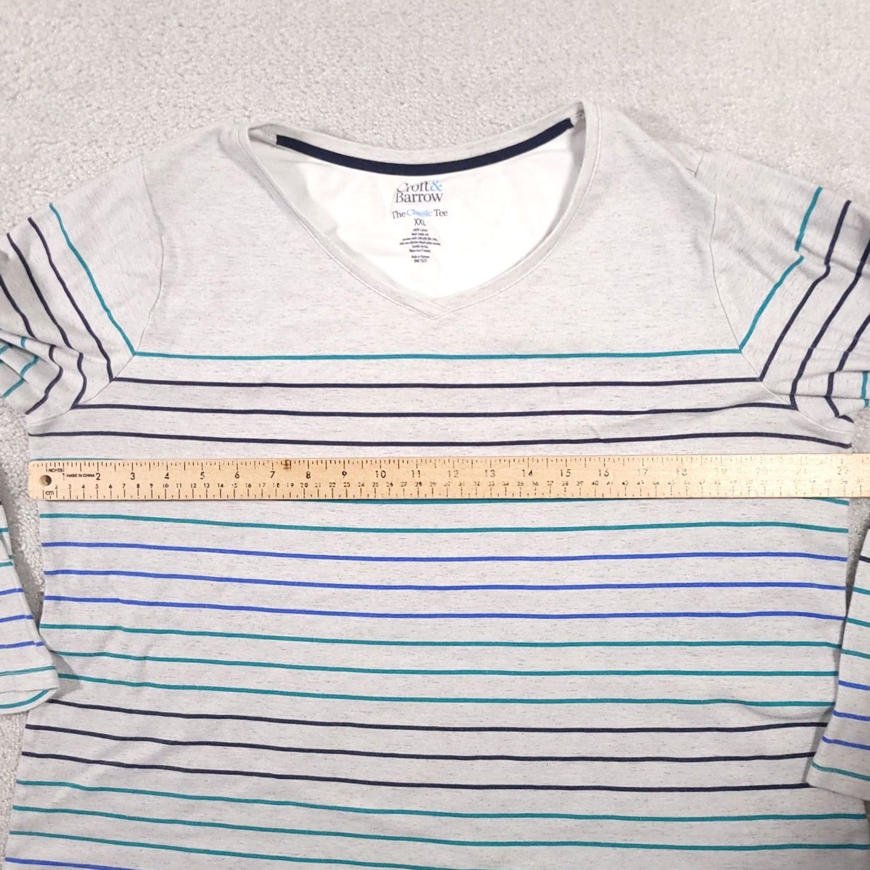 Croft & Barrow Croft & Barrow Classic Tee Shirt Women's 2X Striped Gray Pullover Long Sleeve Size XXL / US 16-18 / IT 52-54 - 5 Thumbnail