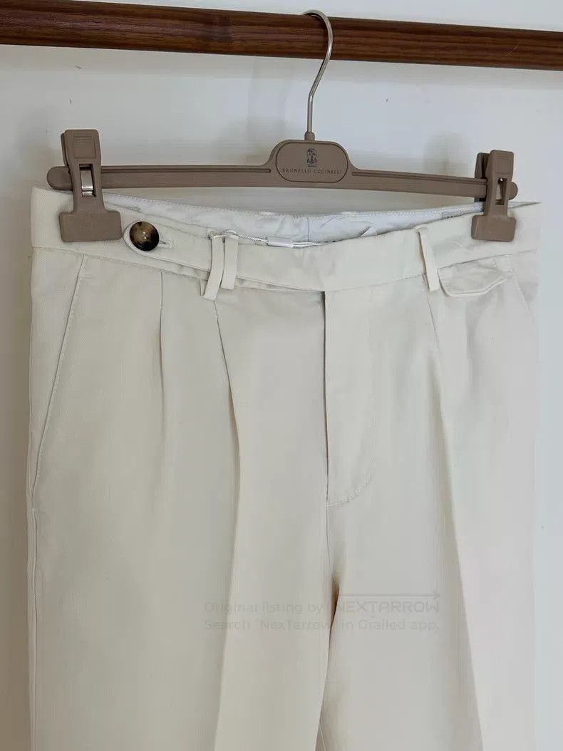 Brunello Cucinelli Brunello Cucinelli Men's Classic Twill Cotton Dress Pants Size US 32 / EU 48 - 2 Thumbnail