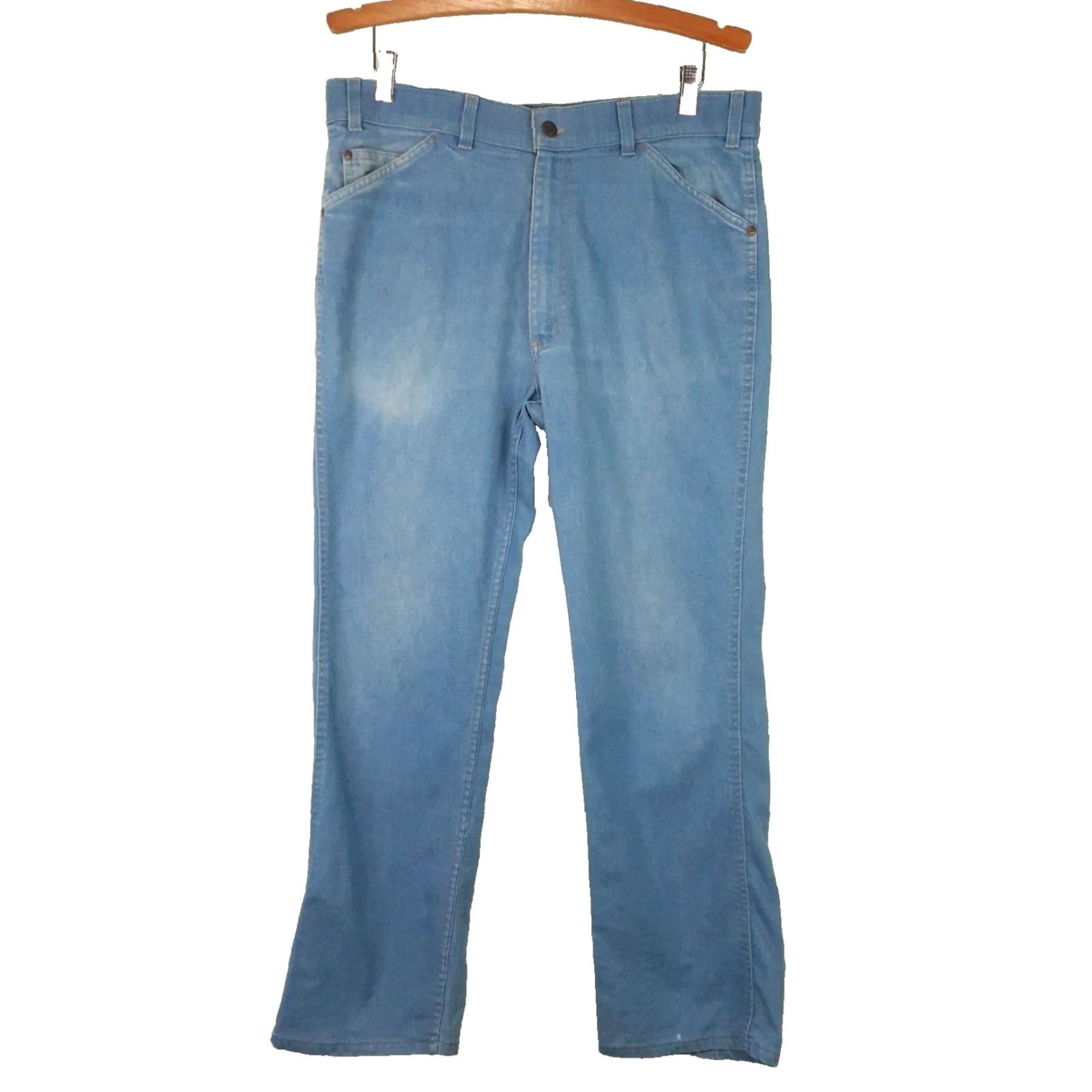 Levi's VINTAGE Levi's Jeans Levis Action Jeans Blue 34x30 Regular Mens Straight 34in Inseam Denim Cotton Zip Blue Size US 34 / EU 50 - 2 Thumbnail