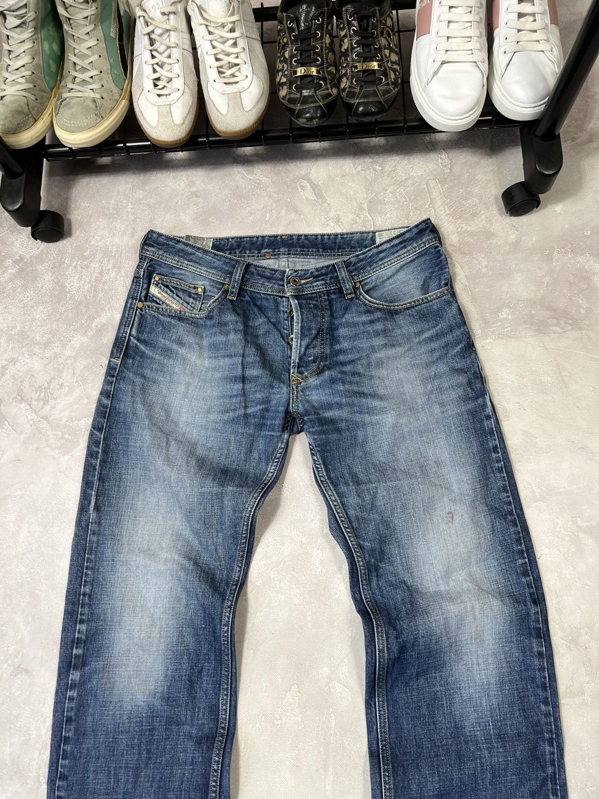 Diesel Vintage Diesel Baggy Y2k Distressed Fade Pants Size US 33 - 6 Thumbnail
