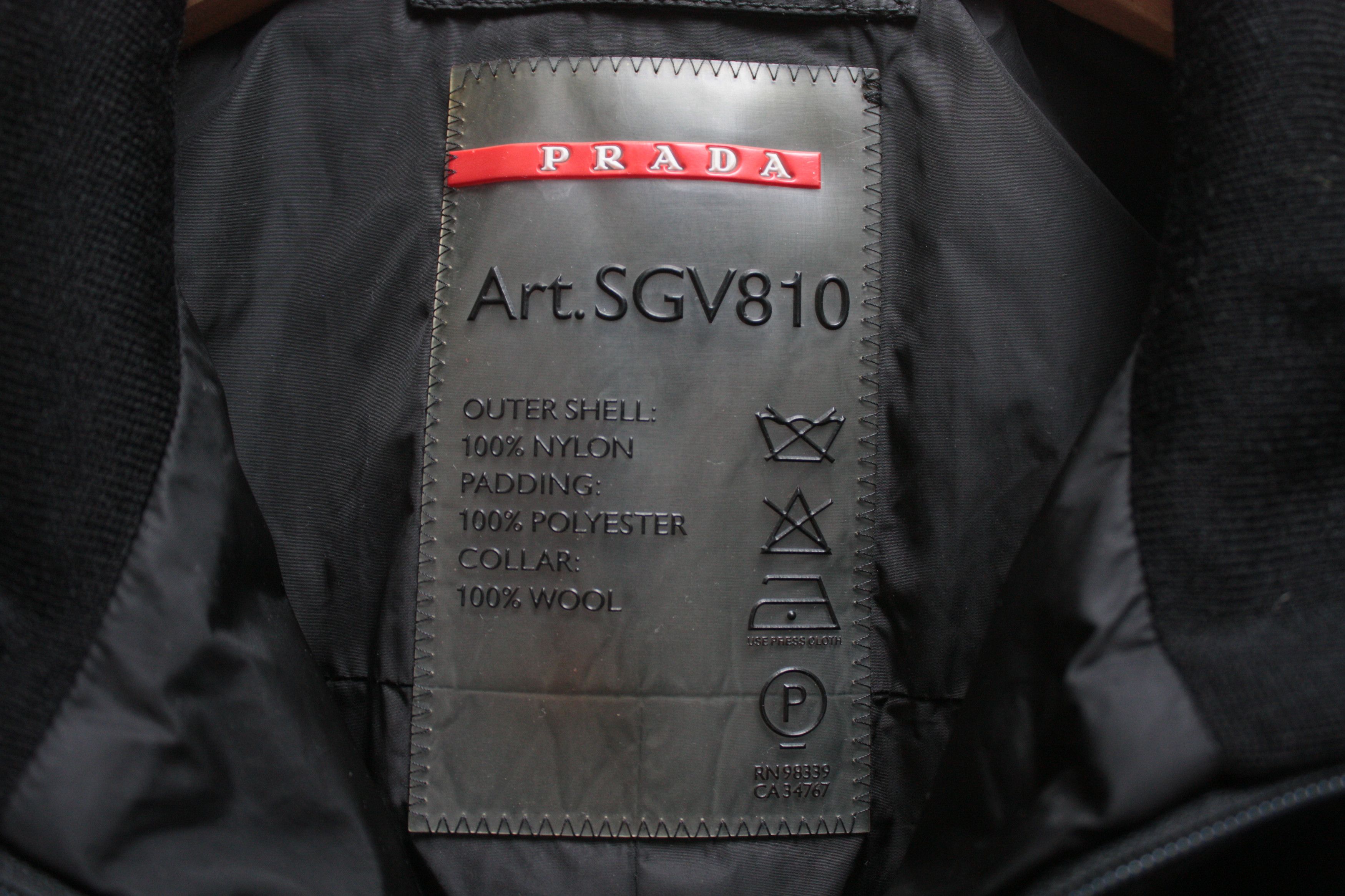 Prada Prada Lightweight Black Nylon Jacket Art.SGV810 Men's 50 Size US M / EU 48-50 / 2 - 6 Thumbnail