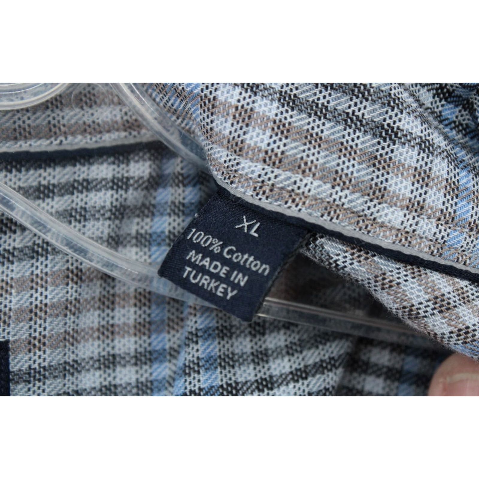 Vintage Calder Carmel Shirt Mens XL Blue Check Long Sleeve Limited Edition Handmade Stylish Size US XL / EU 56 / 4 - 7 Thumbnail