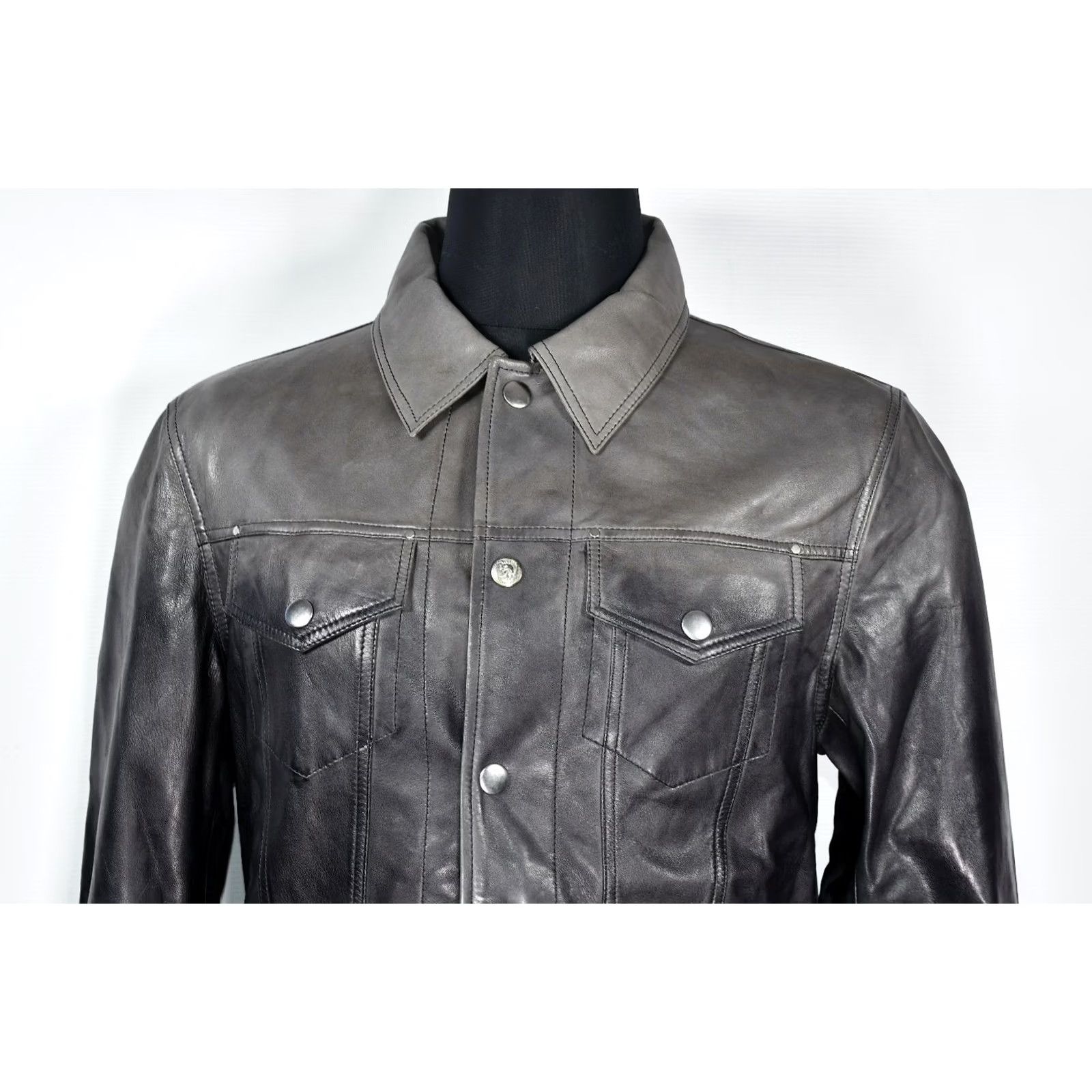 Diesel Diesel L-Nhill Sheepskin Jacket Mens M Leather Multicolor Biker Warm Winter Fall Spring 100% Leather New Casual Coat Shirt/Coat Size US M / EU 48-50 / 2 - 3 Thumbnail