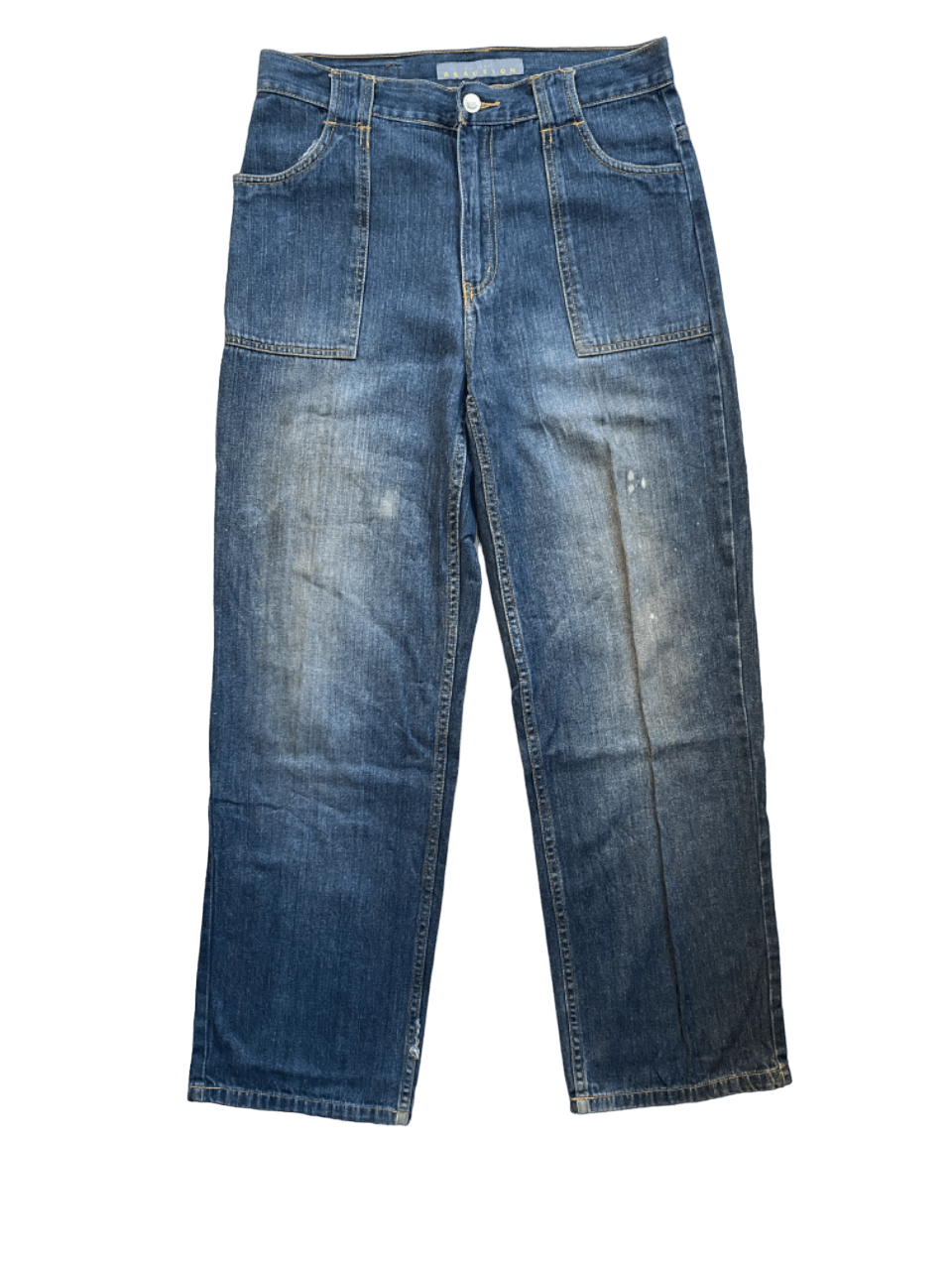 Designer × Kenneth Cole Distressed Carpenters Kenneth Cole Baggy Wide Leg Jeans Size US 30 / EU 46 - 1 Thumbnail