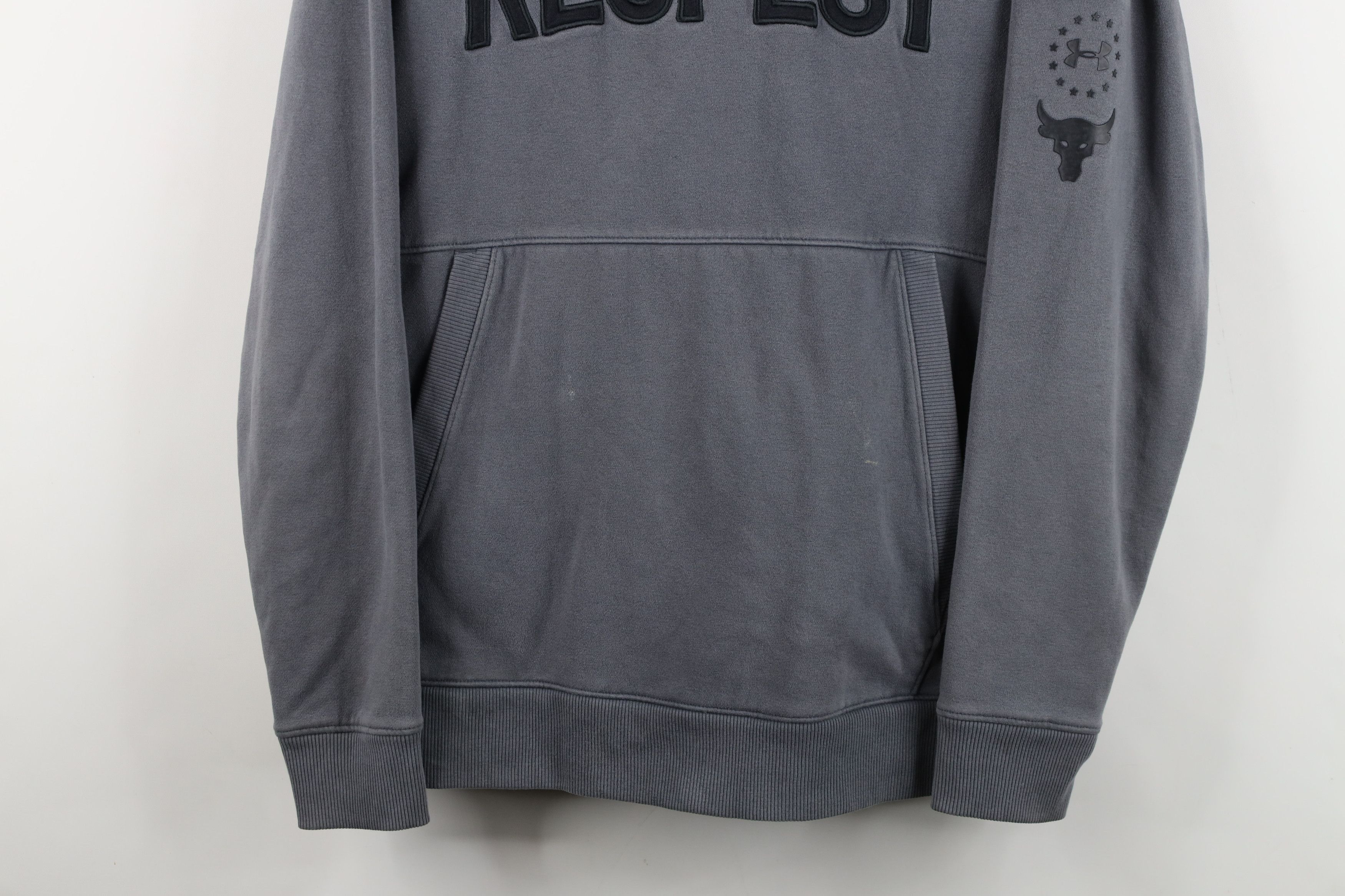 Under Armour Under Armour x Project Rock Spell Out Respect Hoodie Gray Size US M / EU 48-50 / 2 - 3 Thumbnail