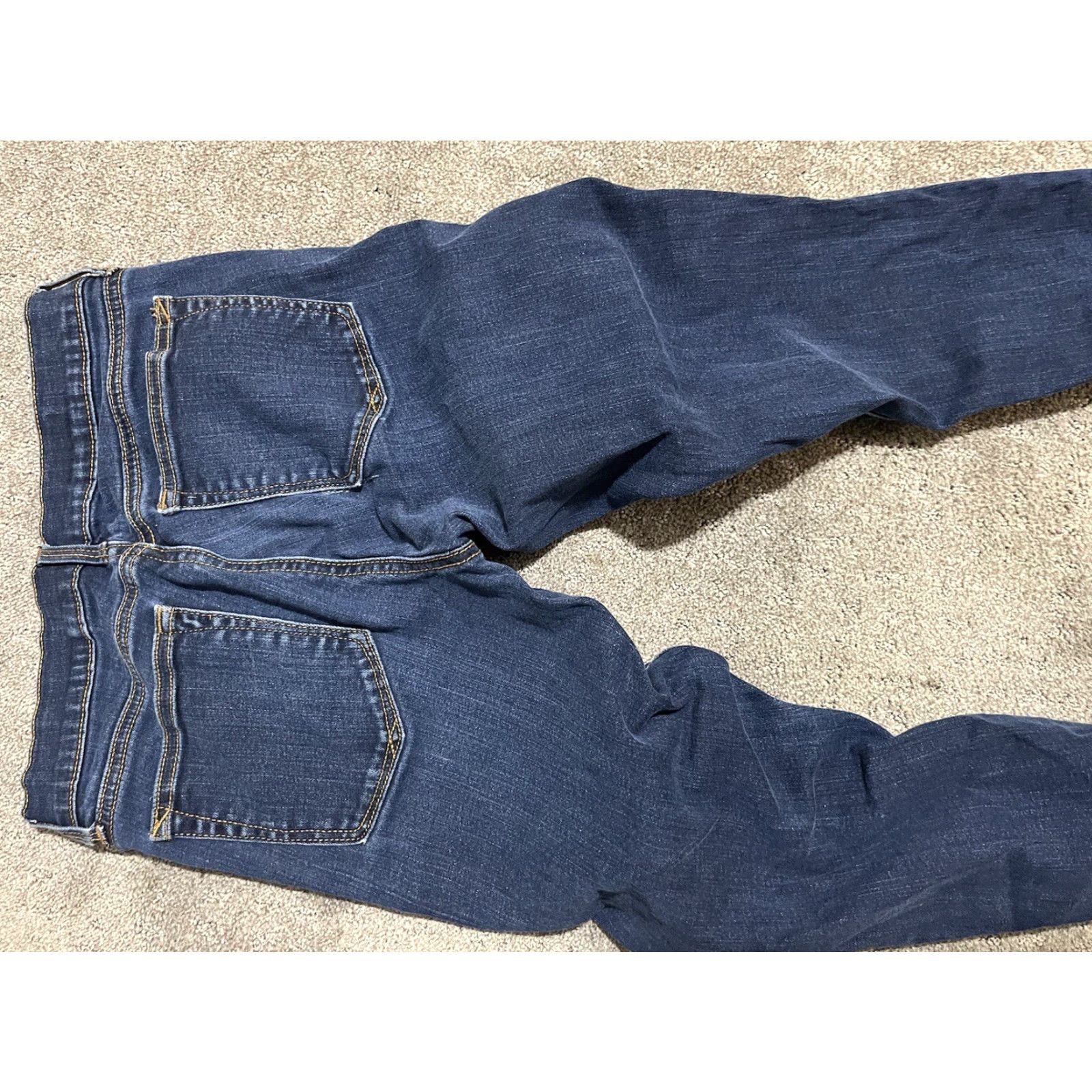 Gap Gap Jeans Womens 27L Dark Blue Solid Jegging Denim Distressed Size 27" / US 4 / IT 40 - 4 Thumbnail