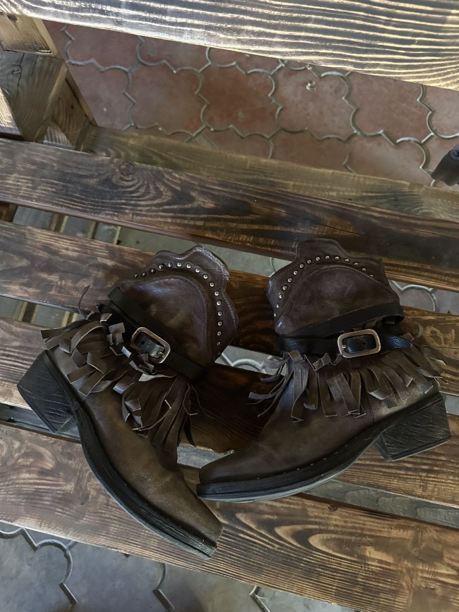 A.S.98 A.S.98 Vintage Avant Garde Leather Ankle Boots Western Japan Size US 7 / EU 40 - 5 Thumbnail