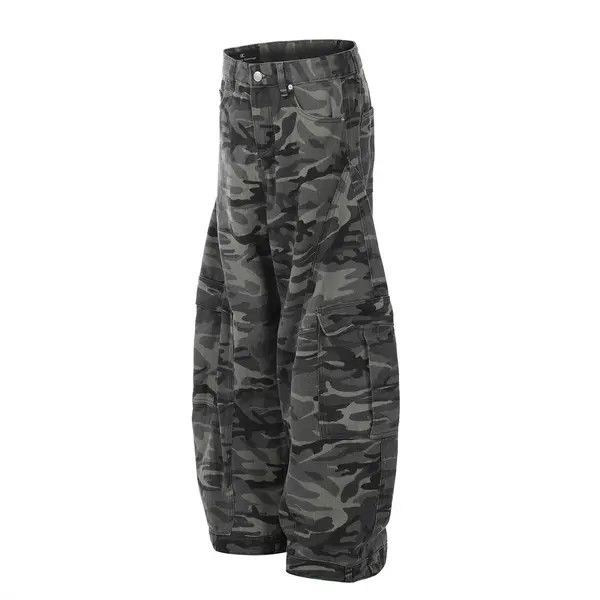 Japanese Brand VIBE Camouflage men's loose wide-leg workwear machete jeans Size US 32 / EU 48 - 2 Thumbnail