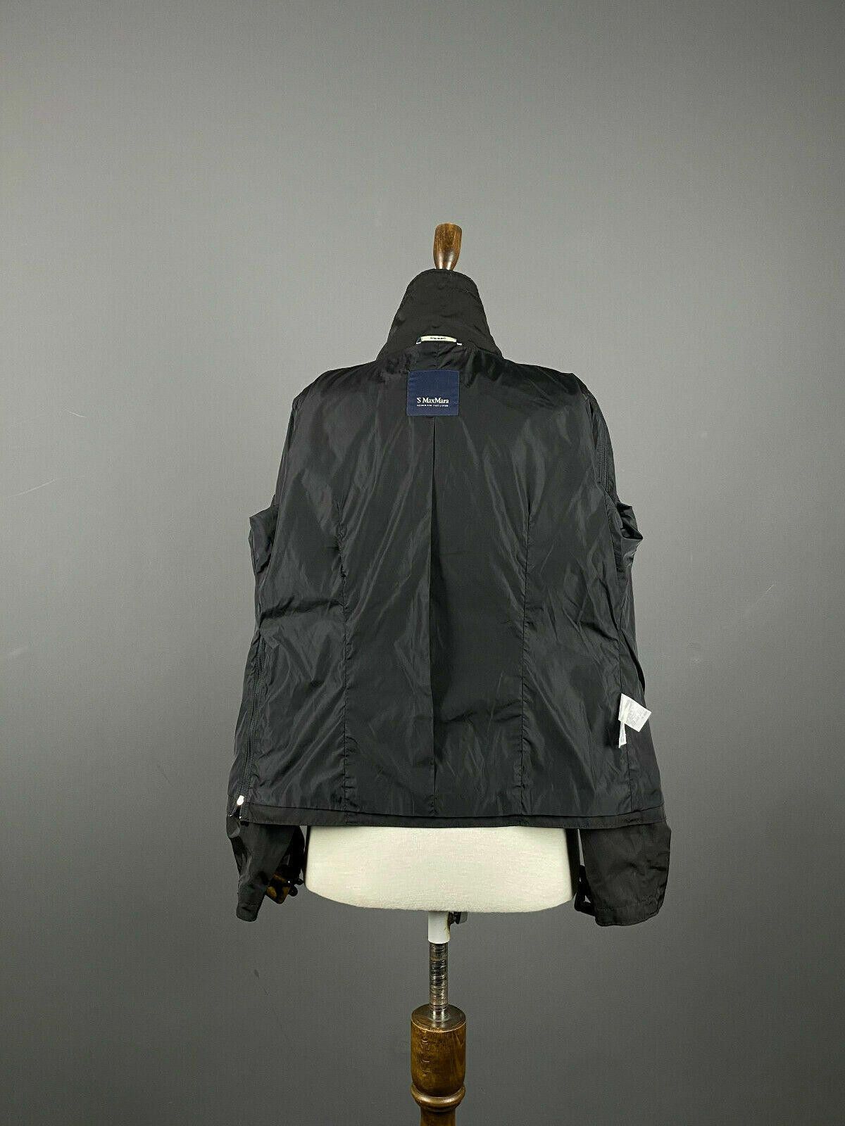Designer Ladies S' Max Mara Black Full Zip High Jacket Size GB12 F42 Size S / US 4 / IT 40 - 9 Thumbnail