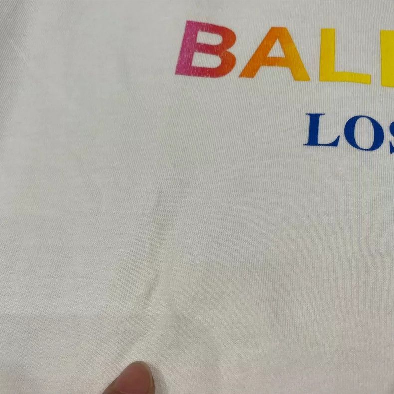 Balenciaga Balenciaga White Rainbow Logo Short Sleeve Shirt-2505 Size US M / EU 48-50 / 2 - 5 Thumbnail