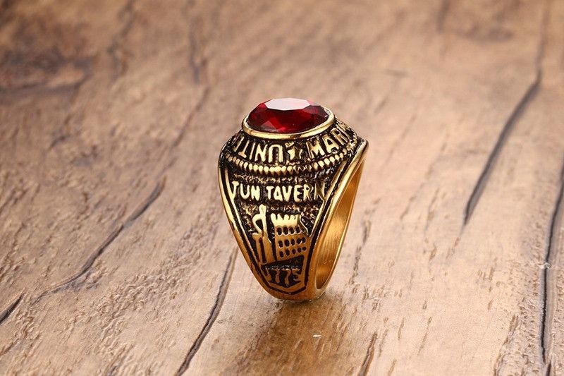 Jewelry × Vintage Red Marines Colleague Ring Size ONE SIZE - 4 Thumbnail