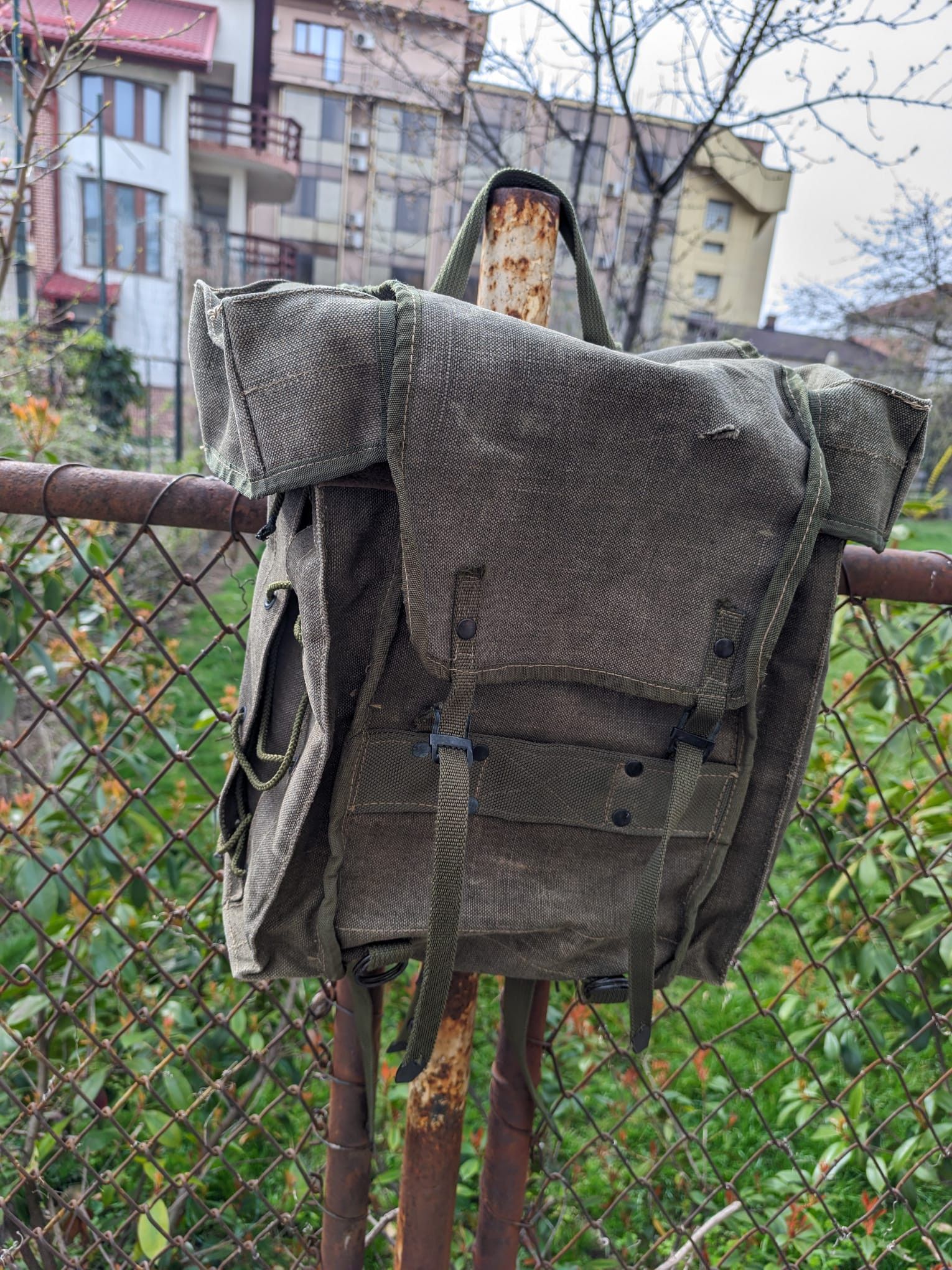 Vintage trashed destroyed vintage military backpack italy rare Size ONE SIZE - 4 Thumbnail