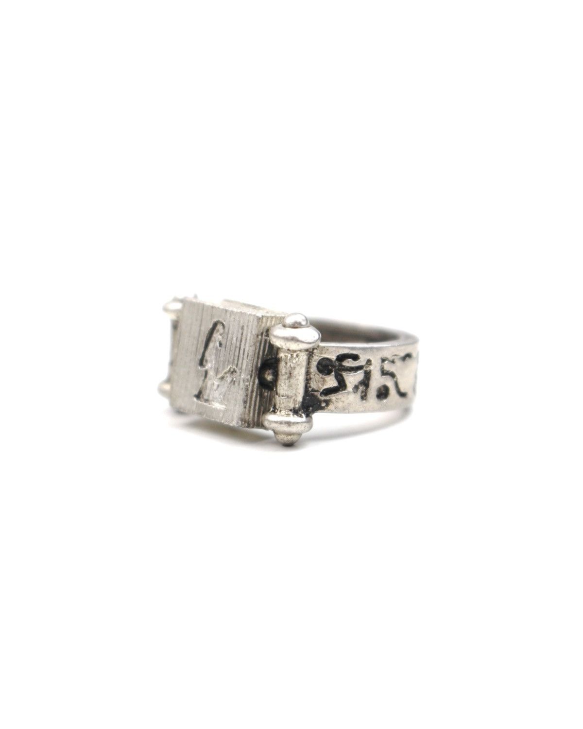If Six Was Nine 1990S JAPANESE MADE GLYPHLOCK ROTATING SIGNET RING Size ONE SIZE - 2 Thumbnail