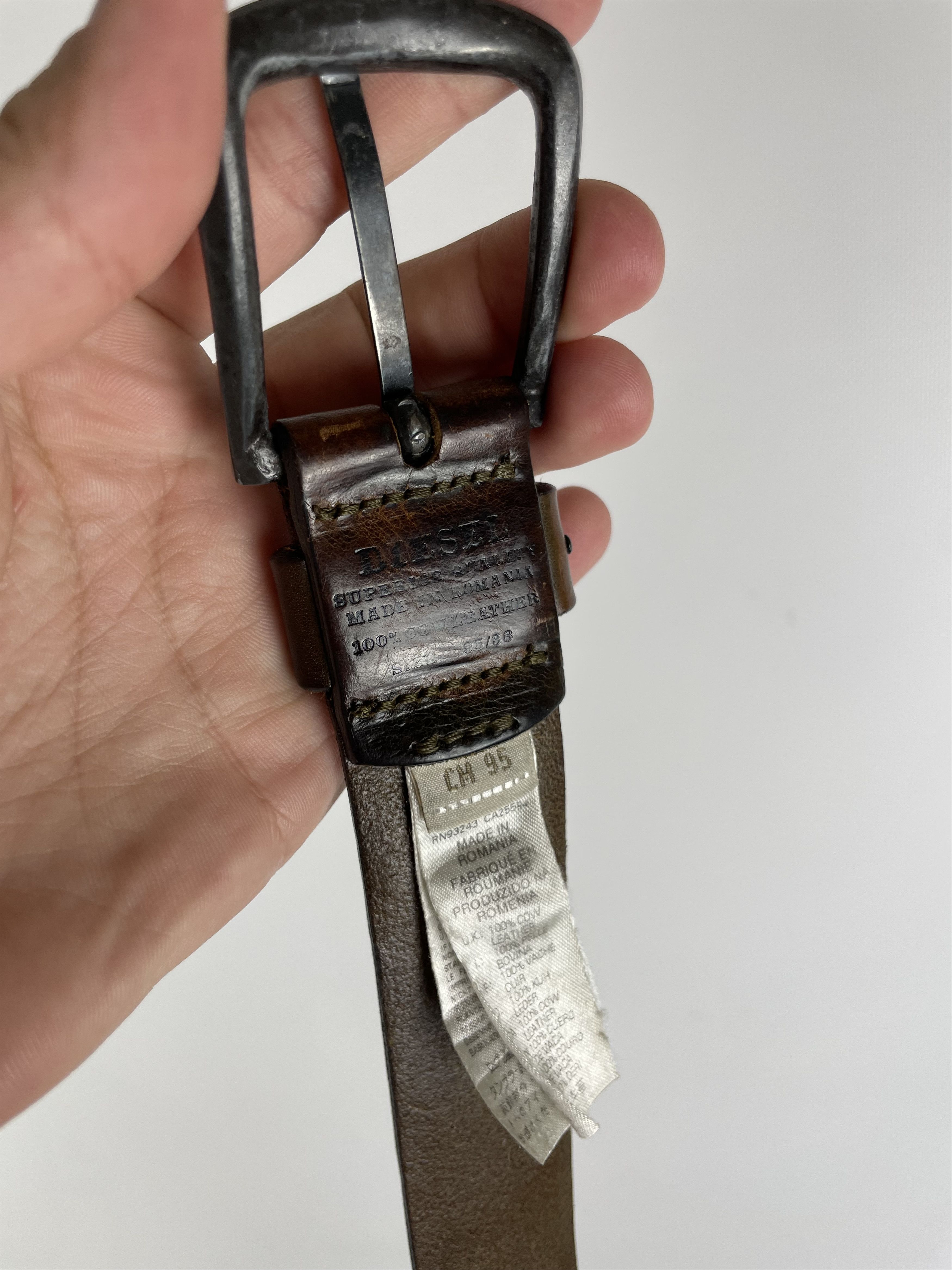 Diesel Vintage Leather Diesel Belt Size ONE SIZE - 5 Thumbnail