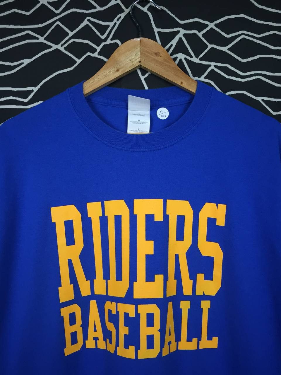 Gildan × Vintage Vtg Y2K Riders Baseball Spell Out Tee Size US L / EU 52-54 / 3 - 3 Thumbnail