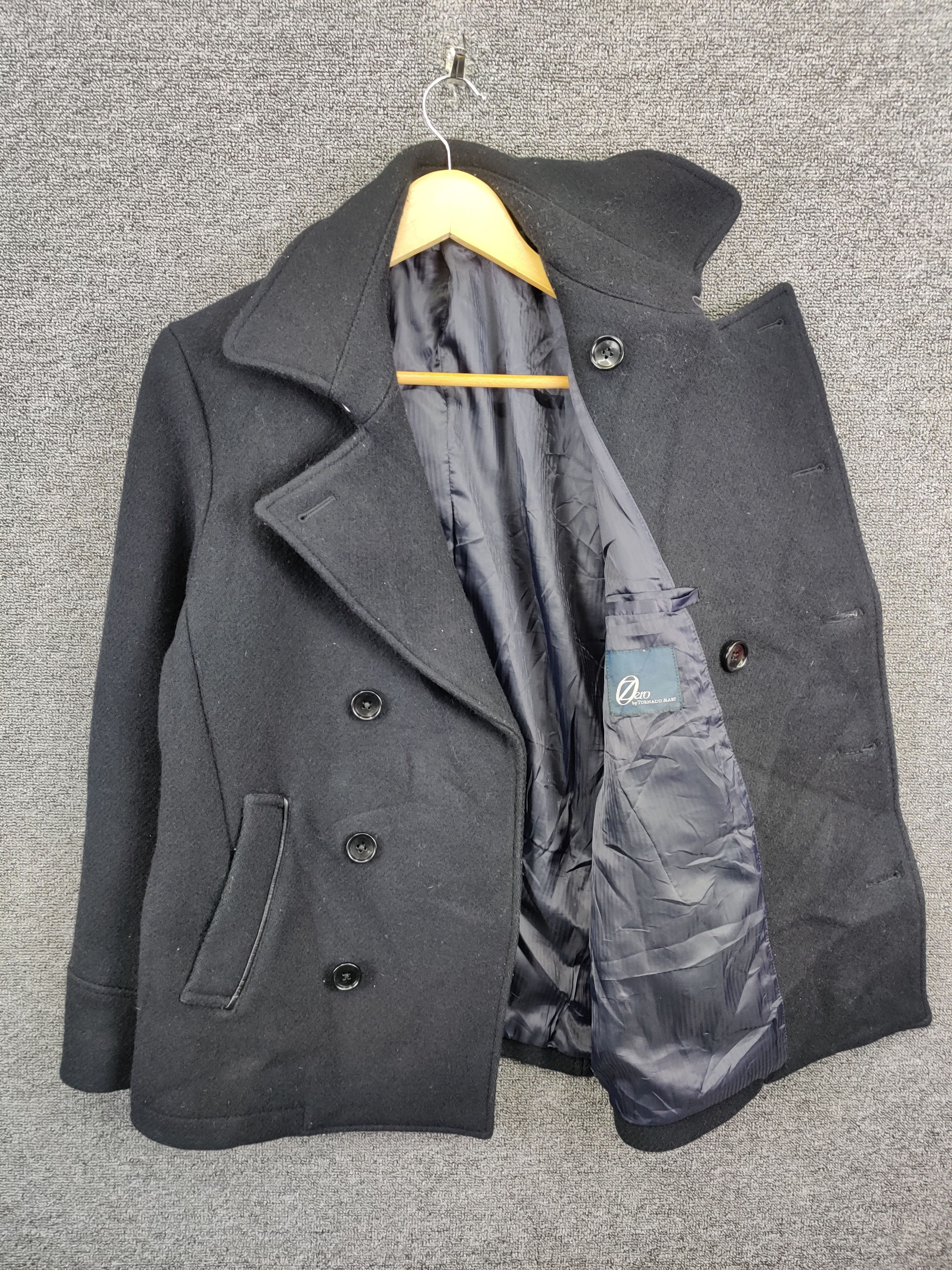 Tornado Mart Zero By Tornado Mart Wool Double Breasted Coat Size US M / EU 48-50 / 2 - 8 Thumbnail