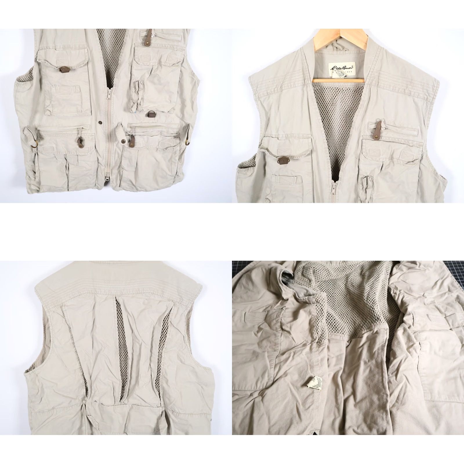 Eddie Bauer VINTAGE Eddie Bauer Vest Men L Beige Full Zip Pockets Outdoor Retro VTG Size US L / EU 52-54 / 3 - 8 Thumbnail