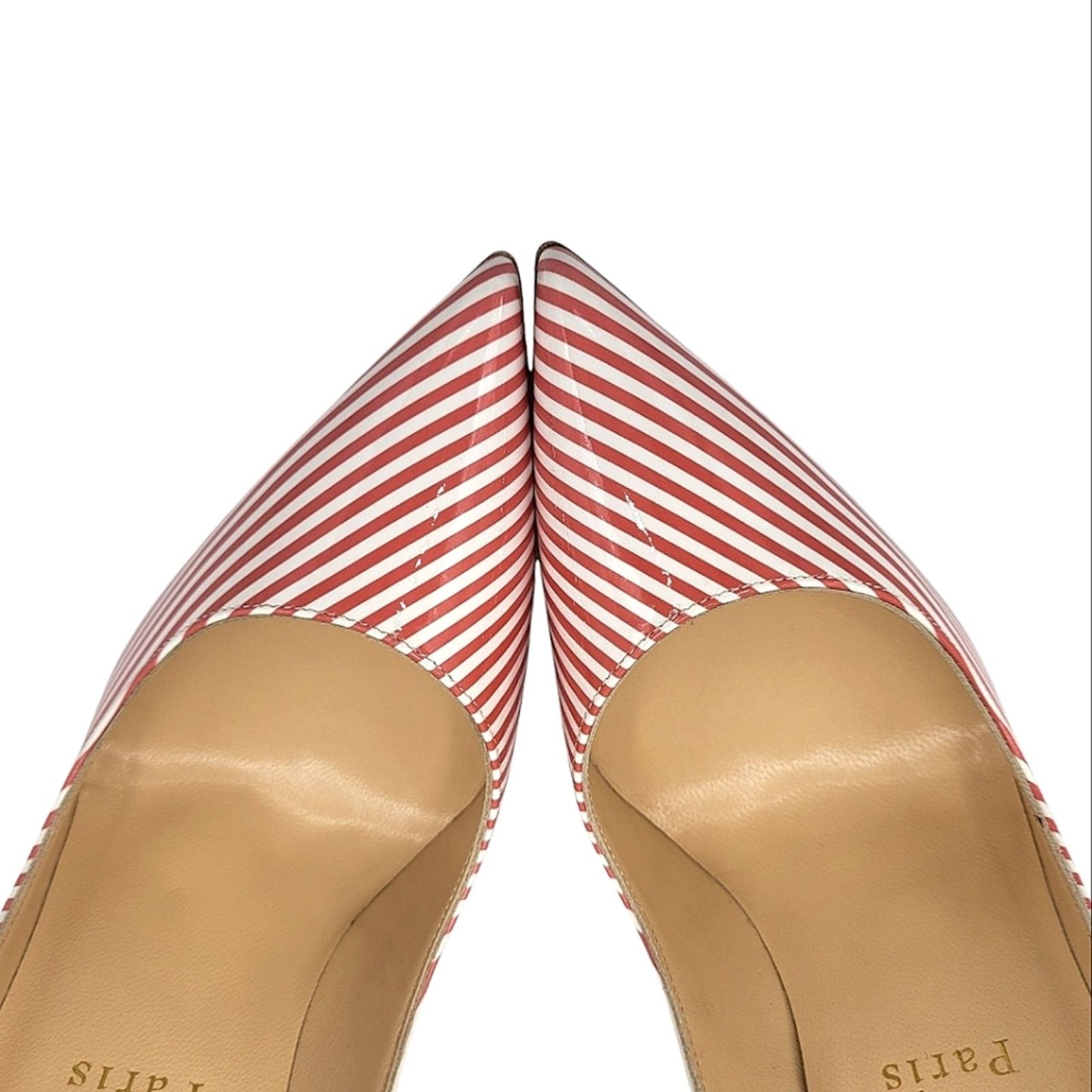 Christian Louboutin Christian Louboutin So Kate 120 Patent Striped Pumps Red 36 Size US 5.5 / IT 35.5 - 5 Thumbnail